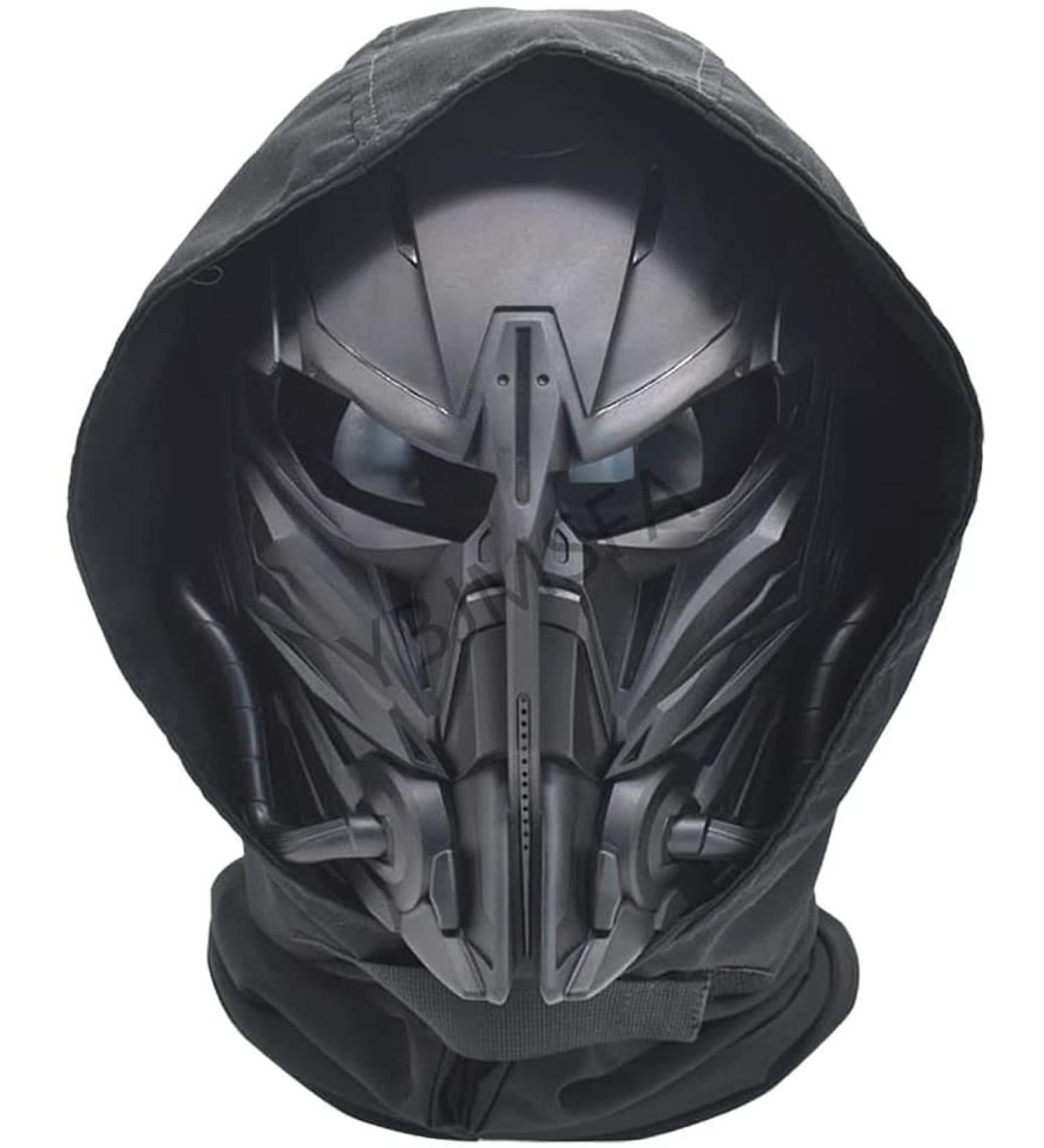 Adjustable Airsoft Skull Full Face Mask for Outdoor Sports & CS Cosplay Tactical - Black - Buy Online on GoSupps.com