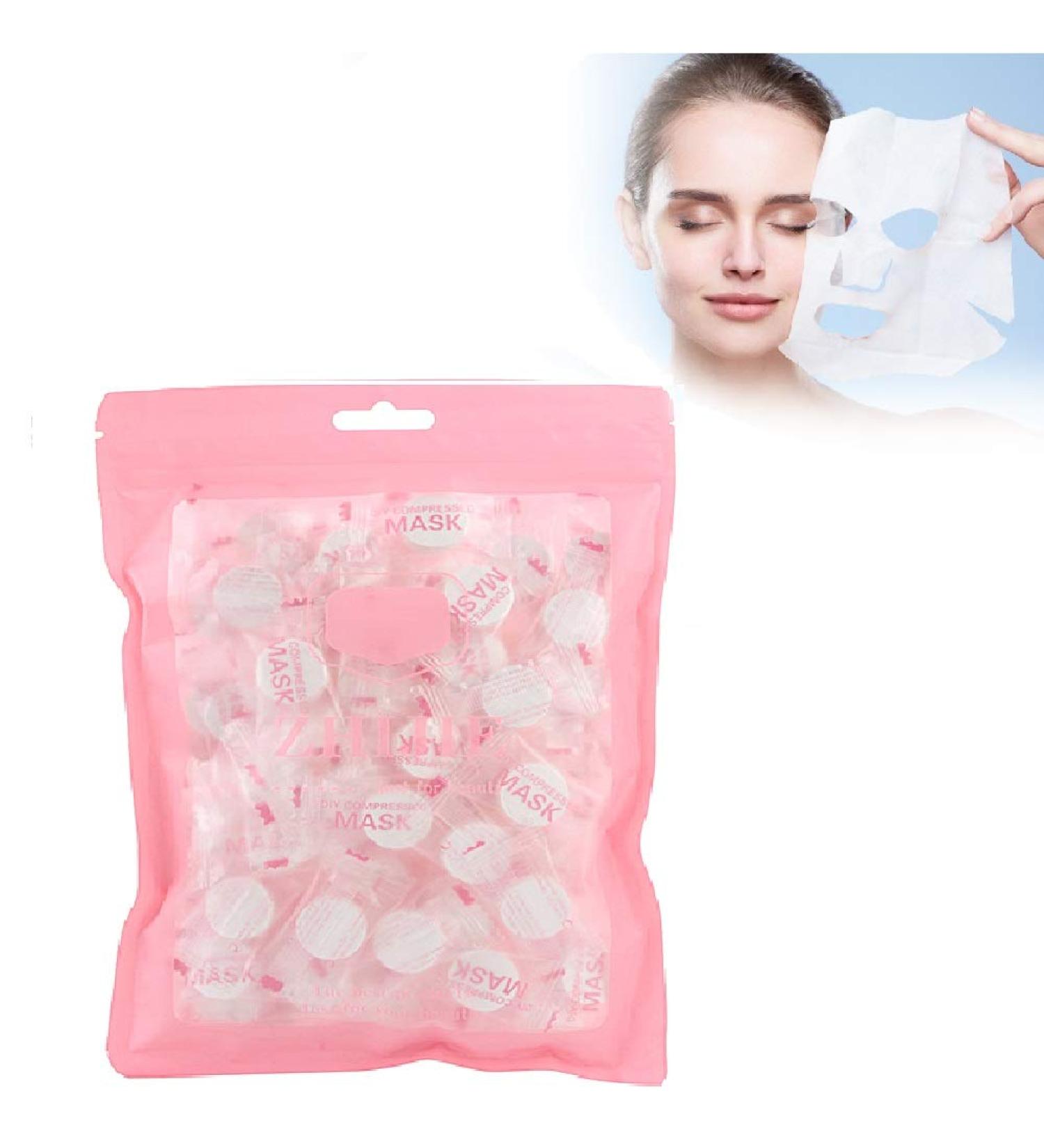 100 Pcs Compress Facial Masks - DIY Skin Care Non-Woven Fiber Paper Masks for Hydration & Rejuvenation - Buy Online on GoSupps.com