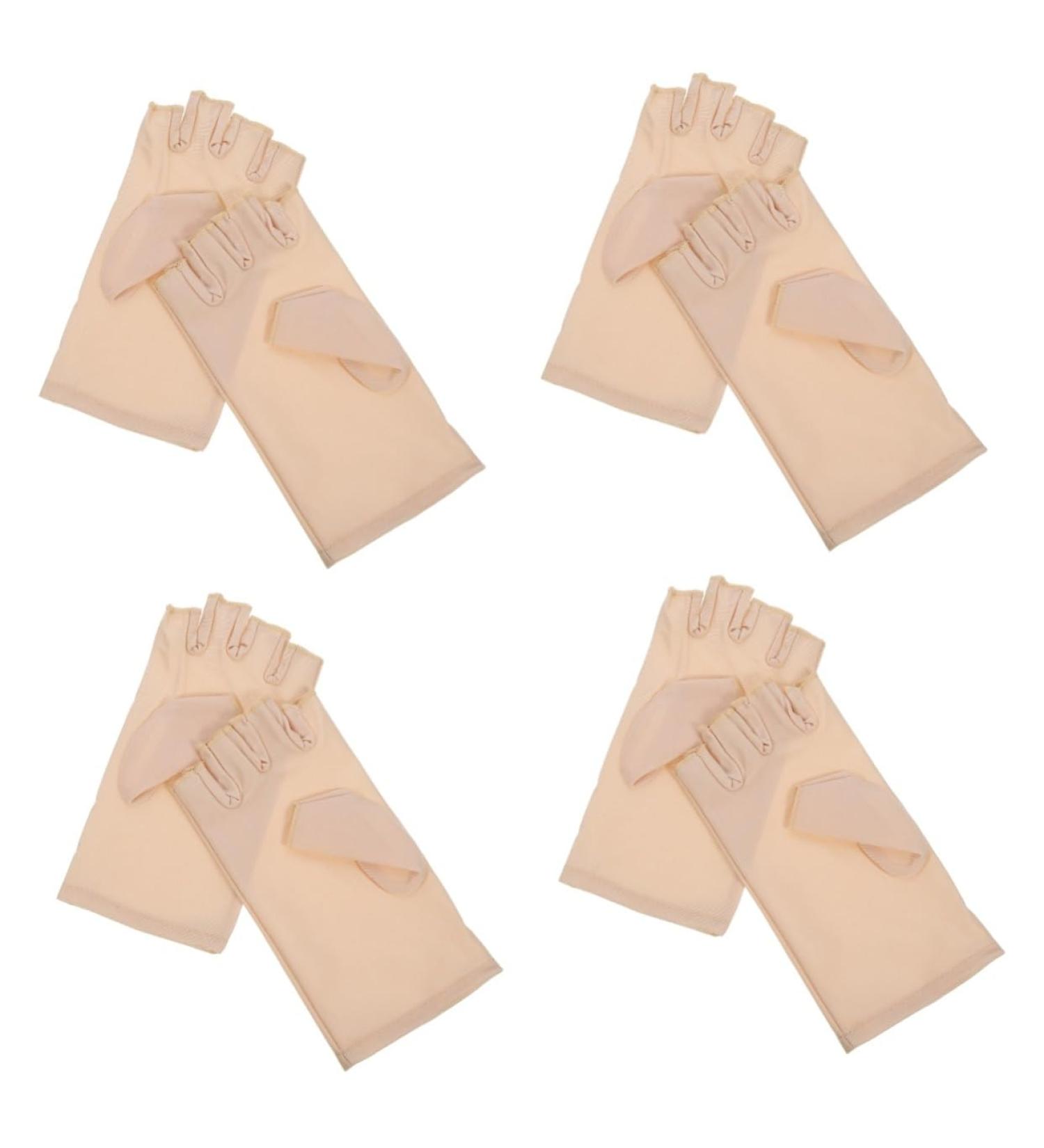 FRCOLOR 4 Pairs Nail Gloves Gel Nail Lamp Gloves Fingerless Gloves Flexible Gloves Convenient Gloves Gloves Supple Gloves Riding Anti Gloves Shield Light Miss Spandex - Buy Online on GoSupps.com
