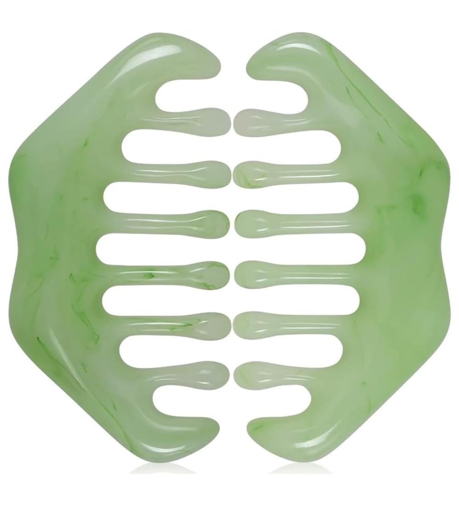 Suoumwa 2-Piece Handheld Head Massage Comb Set | Guasha Scalp Comb for Pain Relief | Portable & Ergonomic Design - Buy Online on GoSupps.com