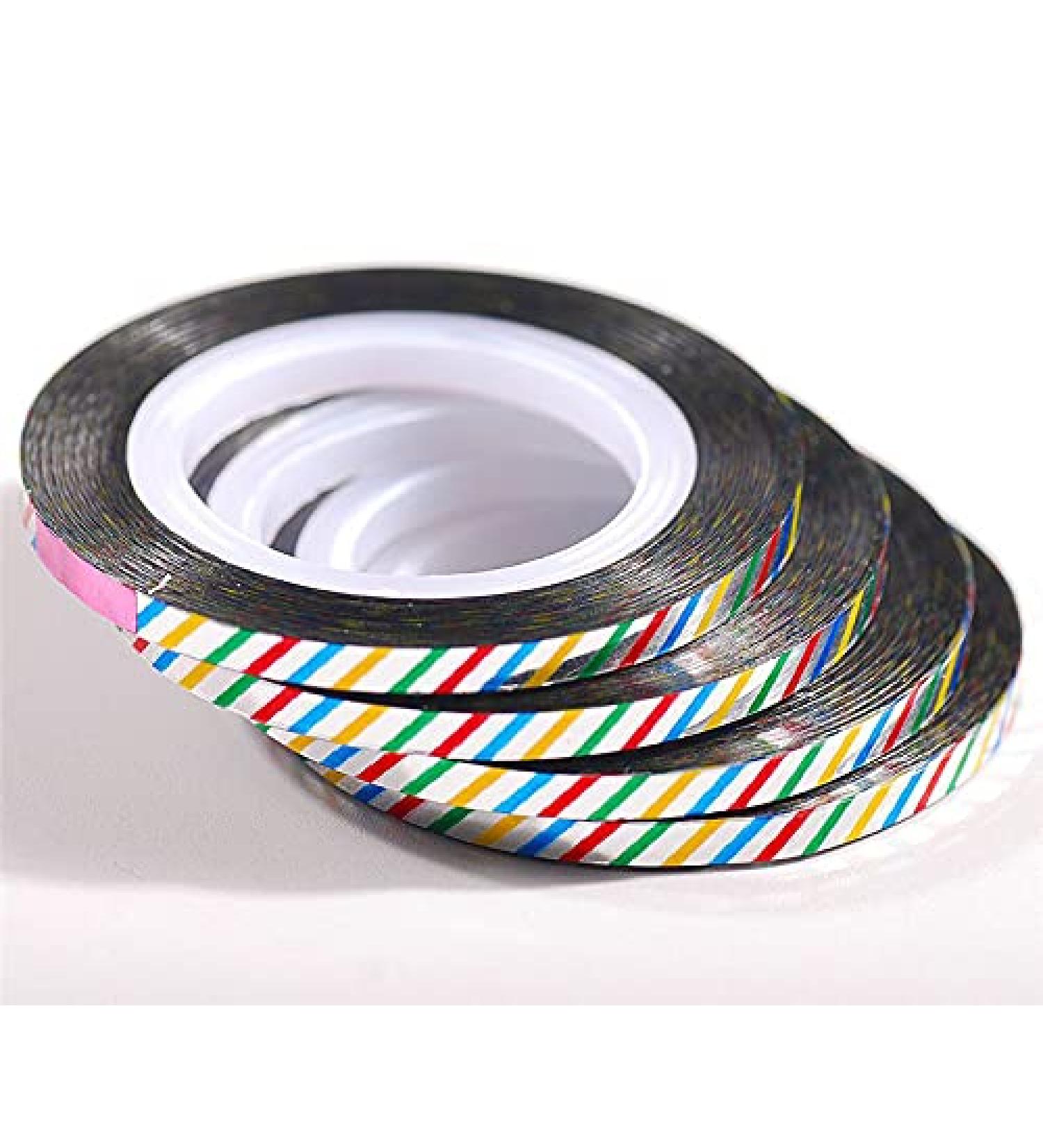 5 Rolls Glitter Nail Art Striping Tape Lines Width 3mm-Striping Tape for Nail Art-Nail Striping Tape Foil-Nail Striping Tape Thick-Nail Striping Tape with Dispenser-Self-Adhesive DIY Nail Art Tape 13 - Buy Online on GoSupps.com