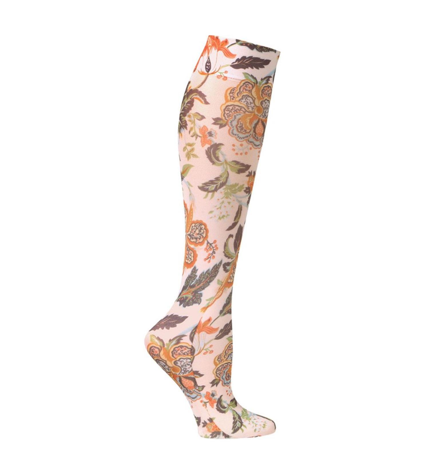 Celeste Stein Moderate Compression Knee High Stockings Wide Calf - Harvest Floral