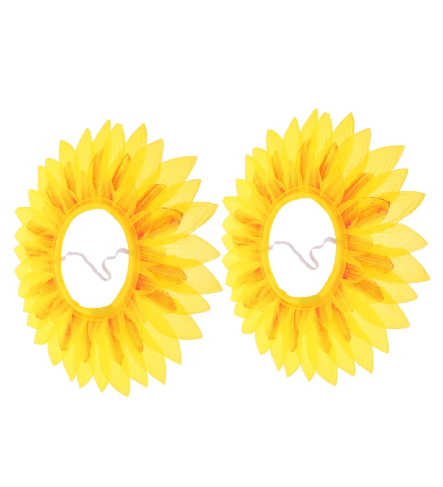 Alipis 2pcs Sunflower Headgear Sunflower Headdress Sunflower Hat Hood Daisy Crown Child Silk Cloth Prom - Buy Online on GoSupps.com