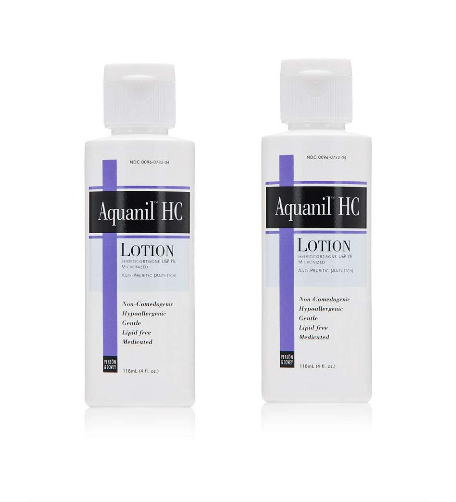 Aquanil HC Lotion 1% Hydrocortisone 4 Oz - Pack of 2 | Fast-Acting Relief for Skin Irritation - Buy Online on GoSupps.com