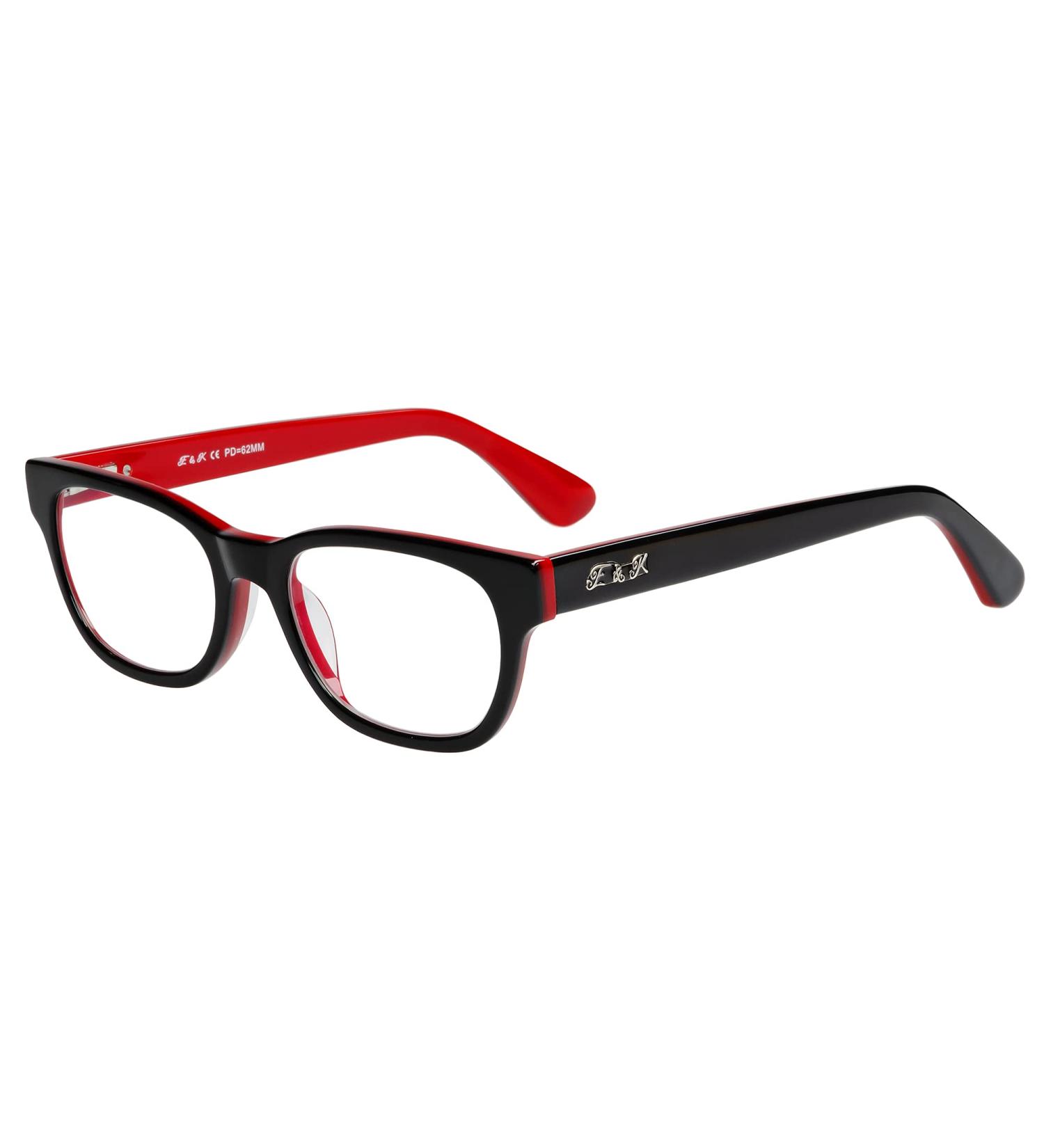 Buy Edison & King Endless Glasses with Blue Light Filter - Optician Quality 0.00 DPT in Black-Red | International Shipping Available - Buy Online on GoSupps.com