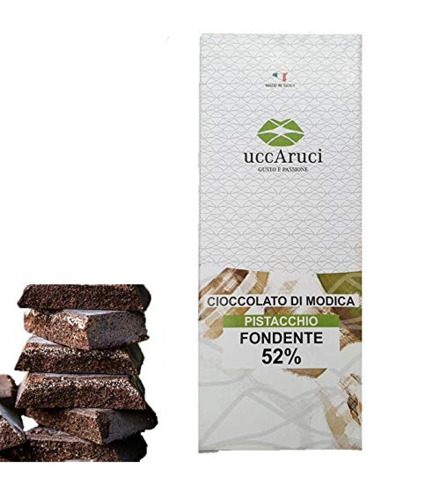 Modica Chocolate with Pistachios 100g - UCCARUCI - Offer 5 Pieces
