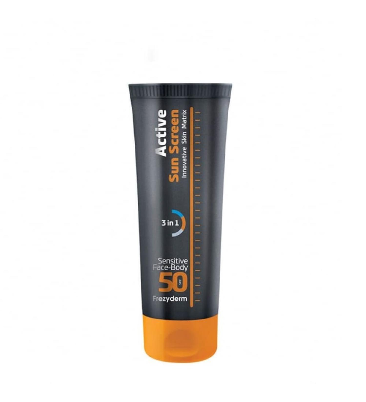 Frezyderm Active Sun Screen Sensitive Face-Body SPF50+ 150ml