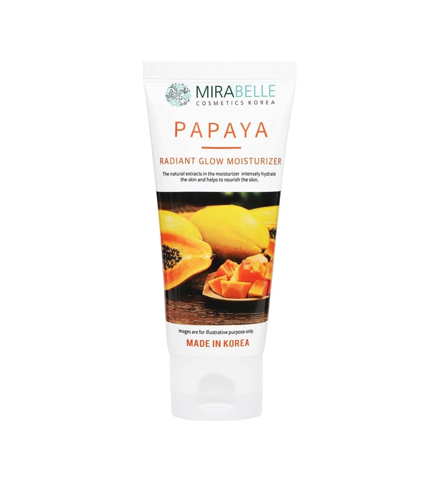 MB Papaya Radiant Glow Moisturizer 80ml | SLS & Paraben Free | Dewy Finish for All Skin Types | Made in Korea | Soft & Supple Skin - Buy Online on GoSupps.com
