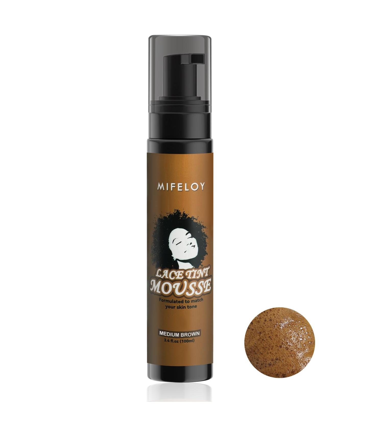 Lace Tint Melting Hair Mousse 100ml - Mocha Medium Brown Foam Spray for Lace Front Wig, Toupees, & Hair Pieces - Natural Finish Edge Control - Women's Cosplay Wigs Tool Set - Buy Online on GoSupps.com