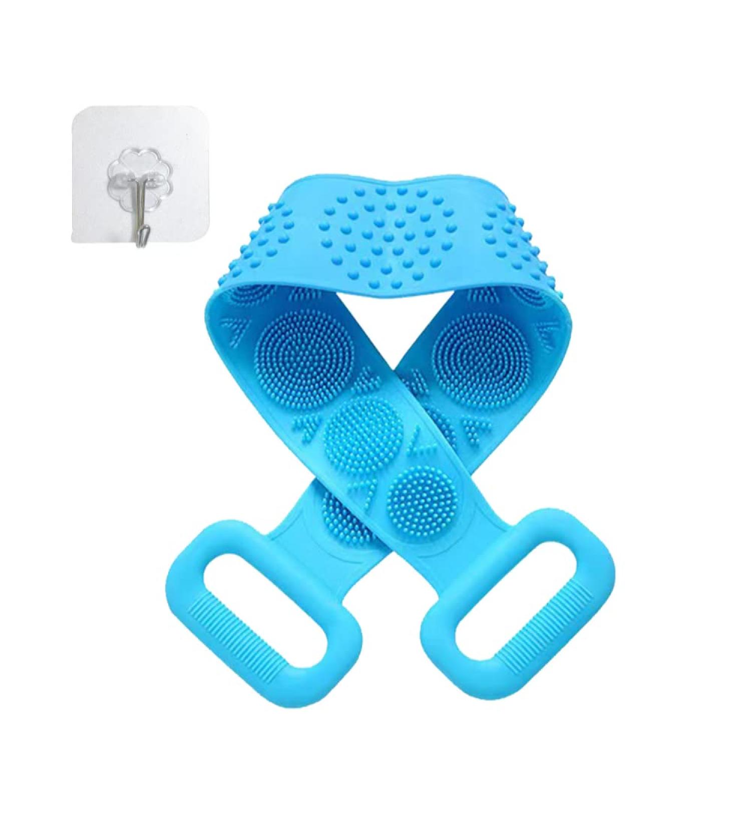 Silicone Back Scrubber for Shower - Extra Long Exfoliating Body Brush with Handle for Men and Women (Blue) | HJCOCHOME - Buy Online on GoSupps.com