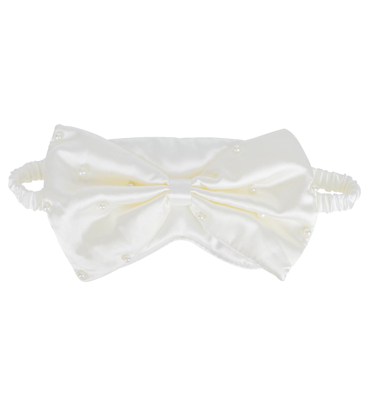 SHIDOW Silk Sleep Eye Mask with Bow - Reusable Comfortable Sleep Mask for Women & Girls - Perfect for Travel & Naps (Milky White - Buy Online on GoSupps.com