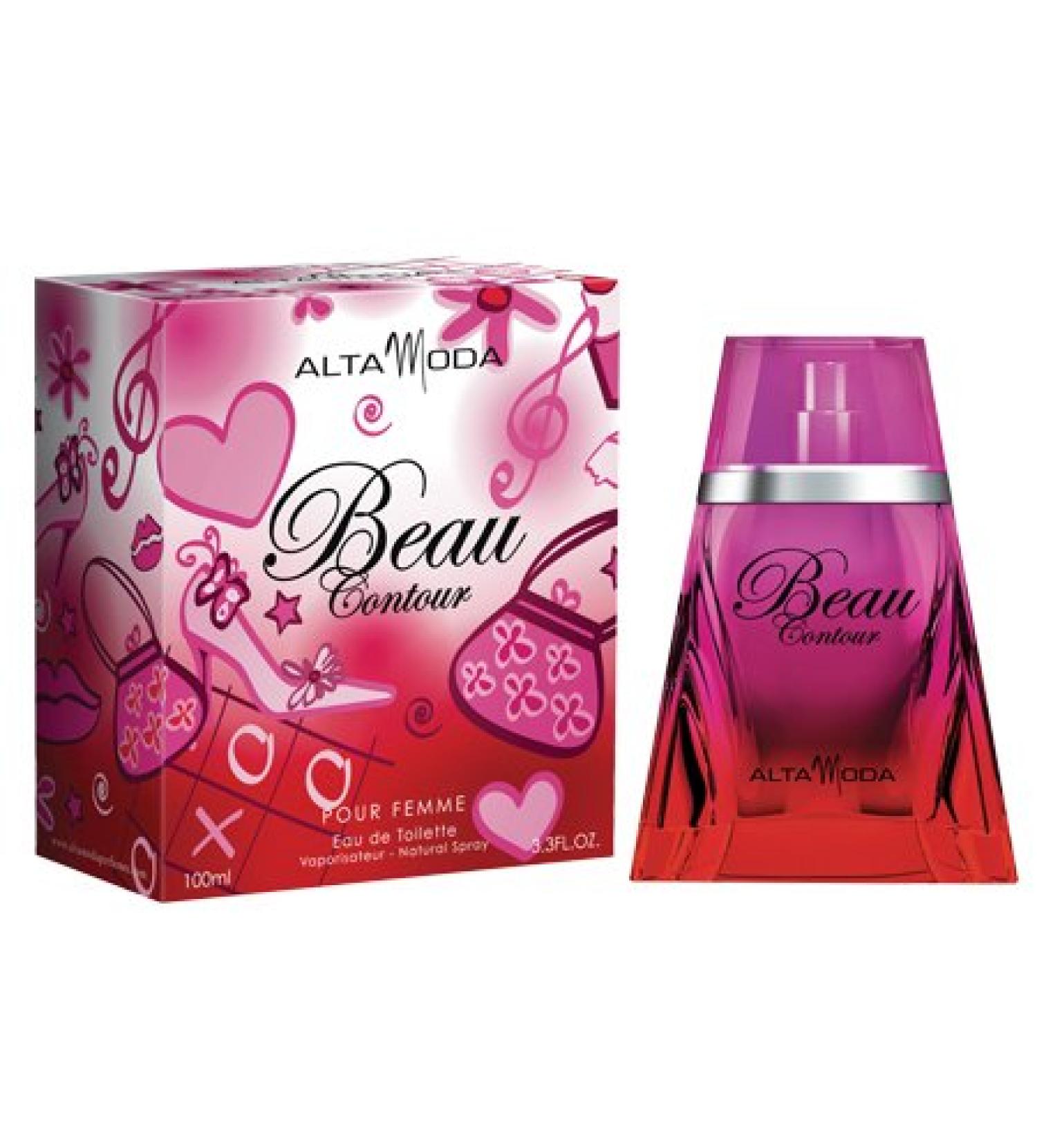 Beau Contour for Women EDT- 100 ML (3.4 oz) | Fragrance Features Top Notes of Tropical Fruits and Base Notes of Musk Amber Vanilla| Long Lasting Scent| Clean Fragrance |by Alta Moda - Buy Online on GoSupps.com