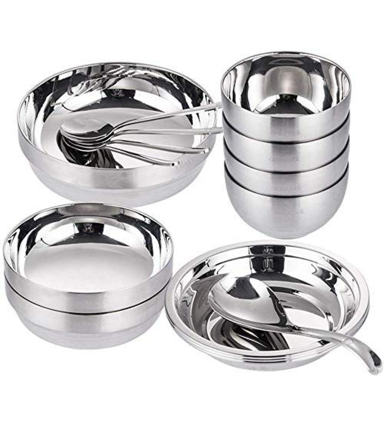 SHAOHUASC Bowl Bowl Thick Stainless Steel Bowl Family Set - Buy Online on GoSupps.com