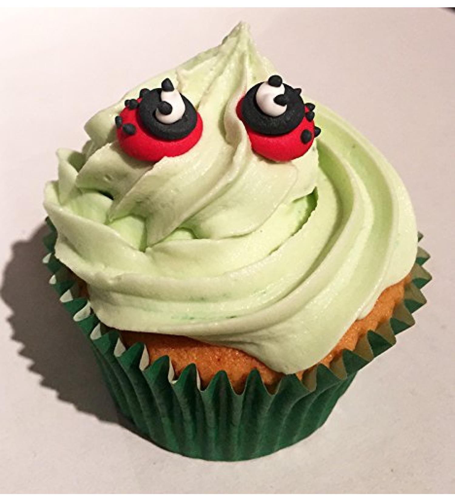 12 Sugar Mini Ladybirds - Beautiful Edible Cake Decorations - Buy Online on GoSupps.com
