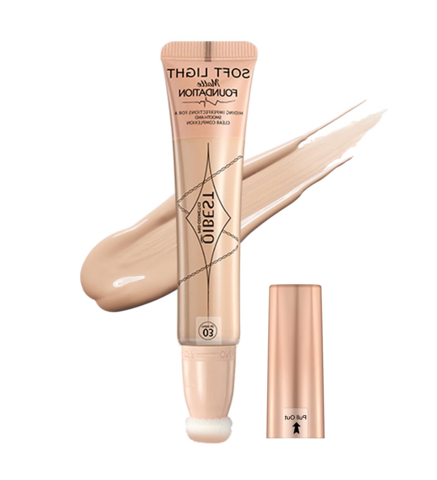 Moisturizing Matte Liquid Foundation Beauty Wand - Full Coverage Lightweight Makeup for Dry Skin - Waterproof and Natural Finish - Buy Online on GoSupps.com