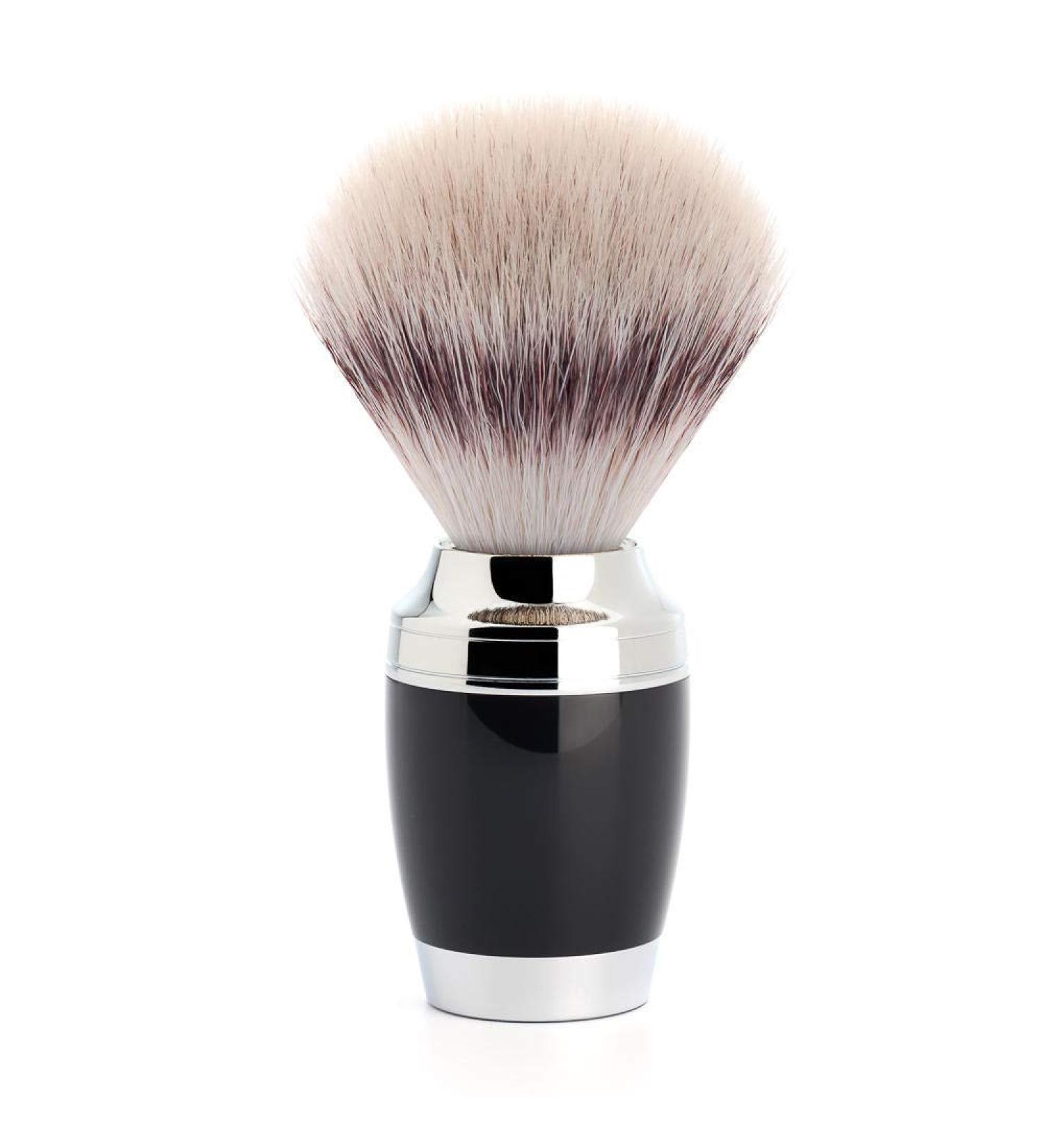 M HLE shaving brush - Stylo series - Silvertip Fibre - black high-grade resin