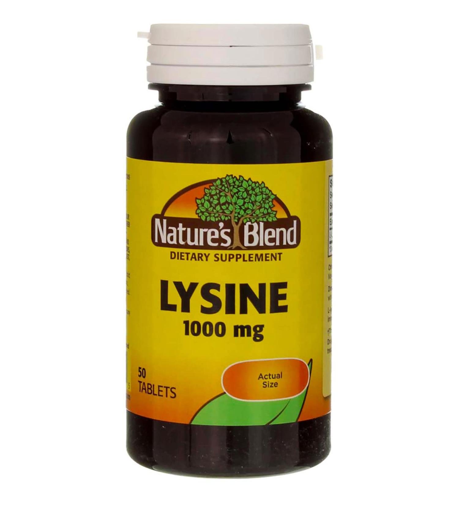 Nature's Blend Lysine 1 000 mg - Immune Support & Wellness - 50 Tablets - Shop Internationally - Buy Online on GoSupps.com