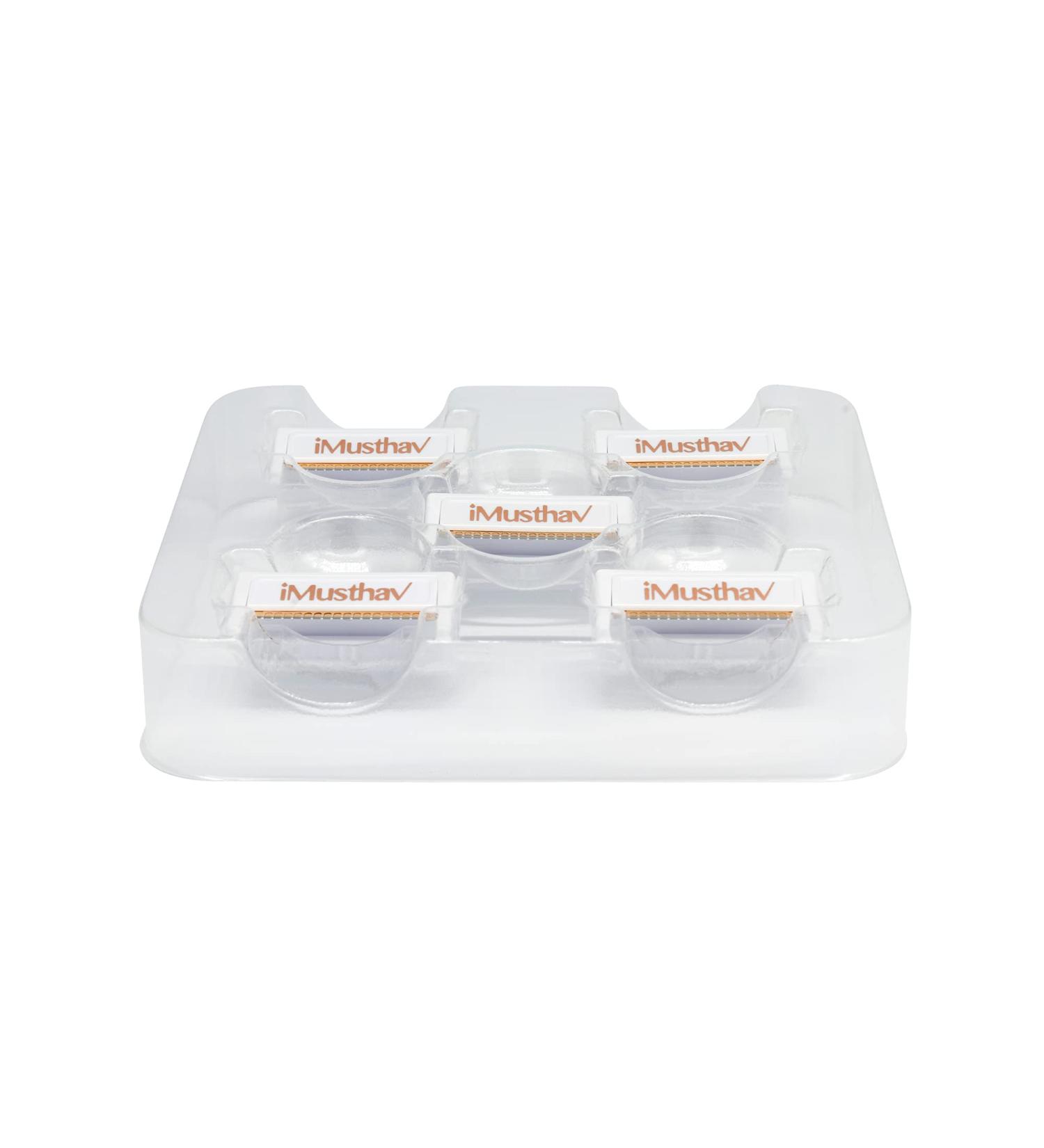 Buy 5 Replacement Dermaplane Blades for Imusthav Dermarazor - Gold-Plated Hair Remover for Smooth Skin - Buy Online on GoSupps.com