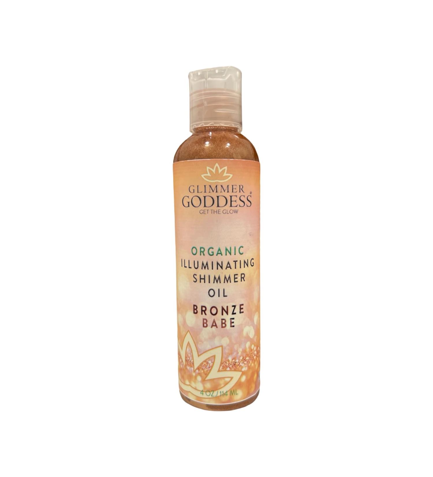 GLIMMER GODDESS Organic Illuminating Shimmer Body & Face Oils Bronze Babe Radiant Glow & Hydration 4 oz. - Buy Online on GoSupps.com