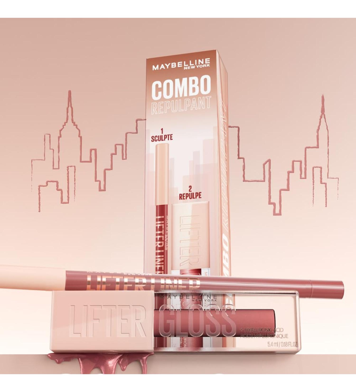 Maybelline New York - Lifter Plumping Combo Set - Lifter Liner Big Lift + Lifter Gloss Moon - Plumped Hydrated Lips - Buy Online on GoSupps.com