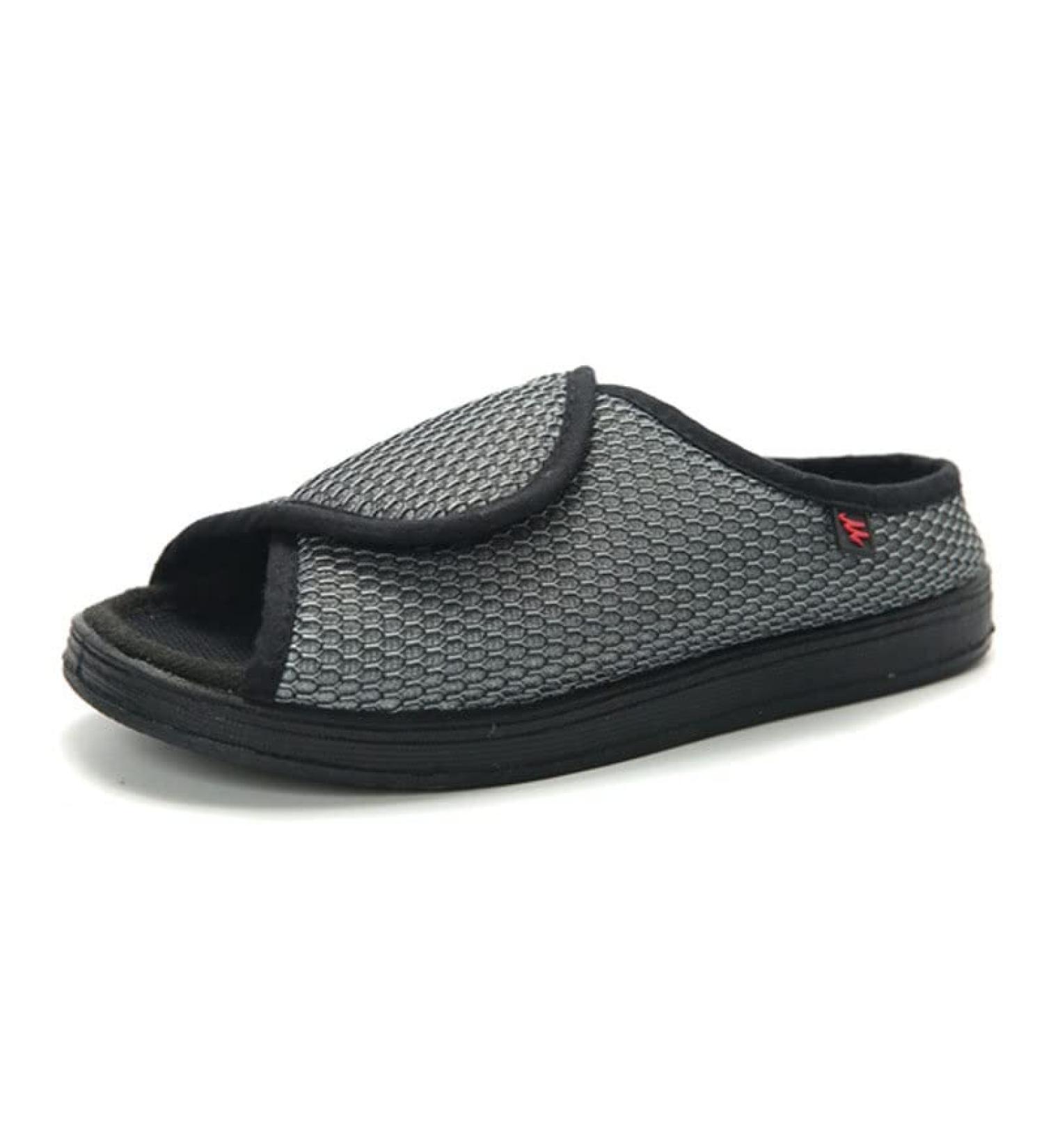 Men's Lightweight Anti-Slip Diabetic Slippers - Adjustable & Breathable Grey Shoes with Arch Support - Size 7.5 - Buy Online on GoSupps.com