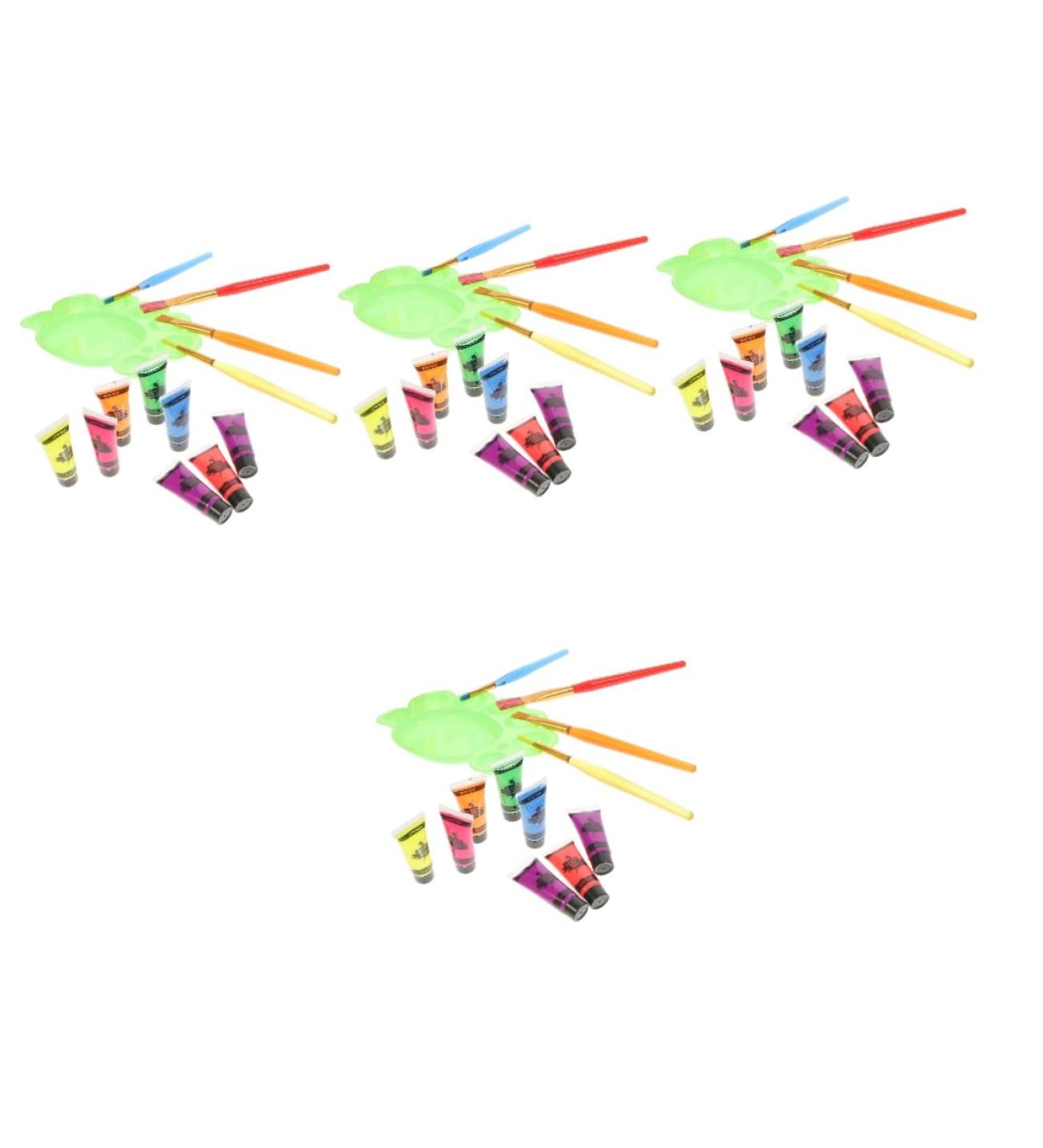 FRCOLOR Glow in the Dark Body Paint - 4 Sets Neon Face & Body Makeup for Parties Masquerades & Blacklight Events - Buy Online on GoSupps.com