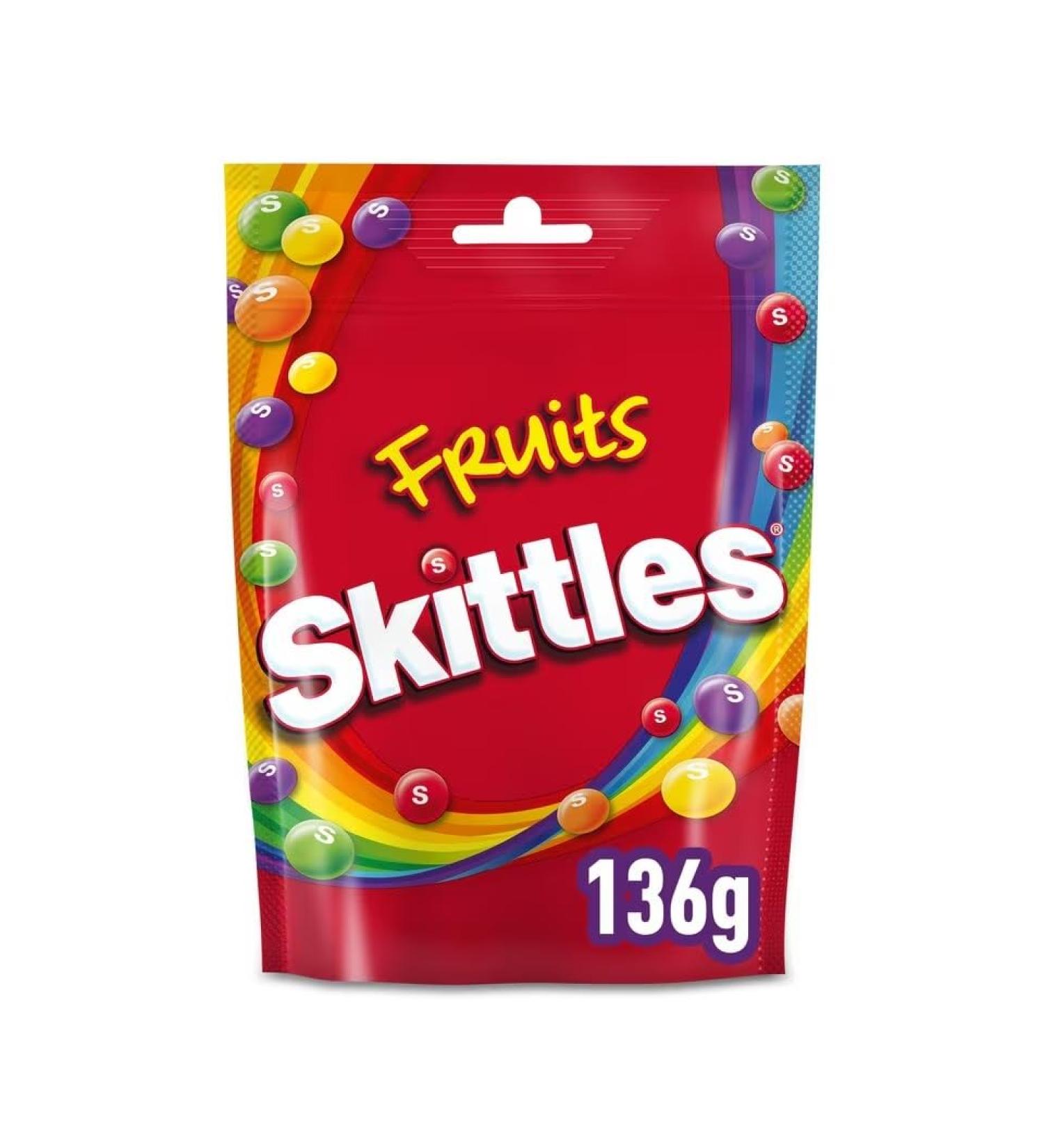 Skittles Fruits Vegan Chewy Sweets (136G X3) | Suitable for vegans | Premium product - Buy Online on GoSupps.com