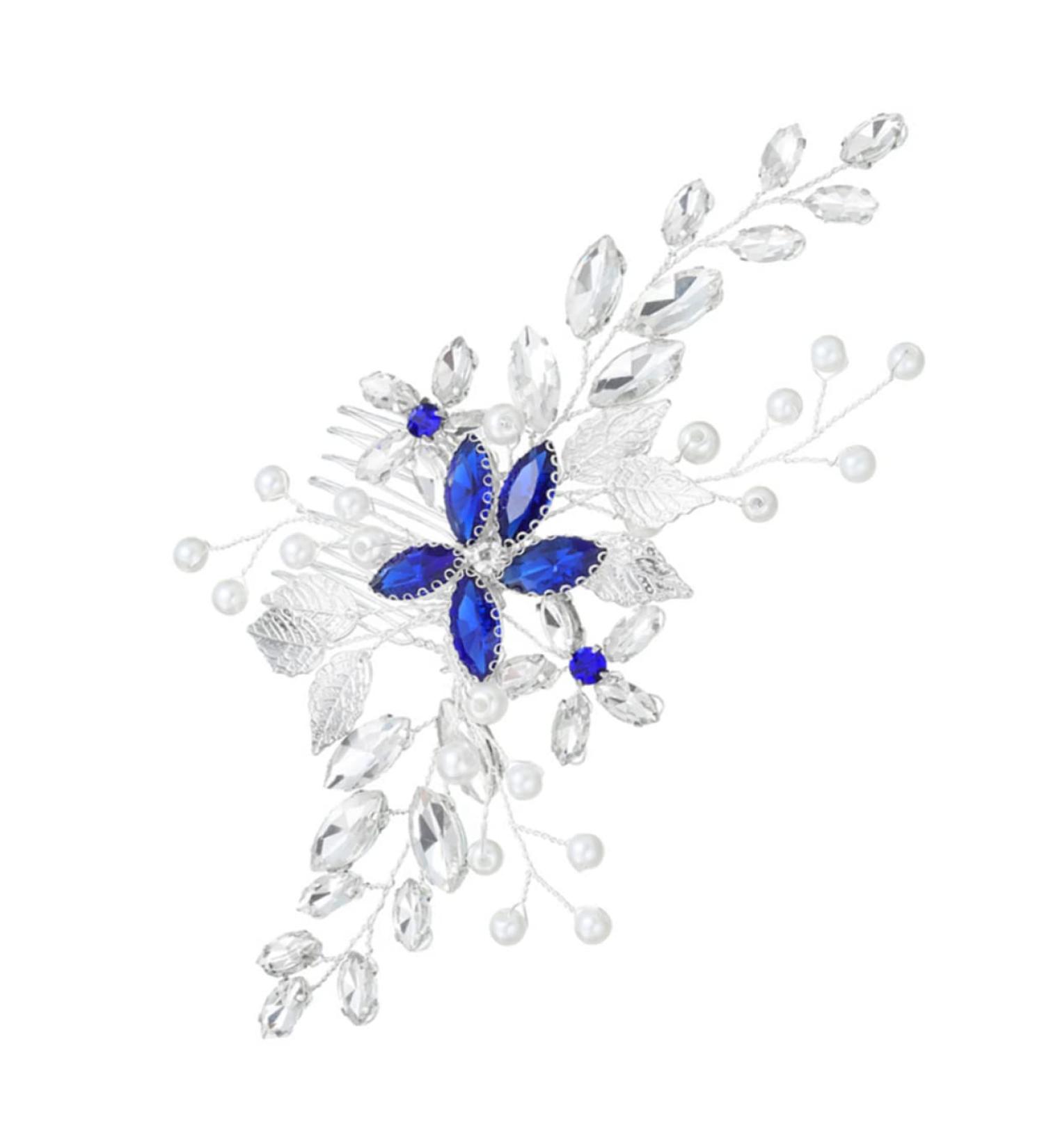 Housoutil Elegant Photo Props Hair Combs for Women Womens Hair Clips Rhinestone Barrettes Floral Hair Rhinestone Bobby Pins Flower Design Hair Comb Accessories Banquet Dress - Buy Online on GoSupps.com