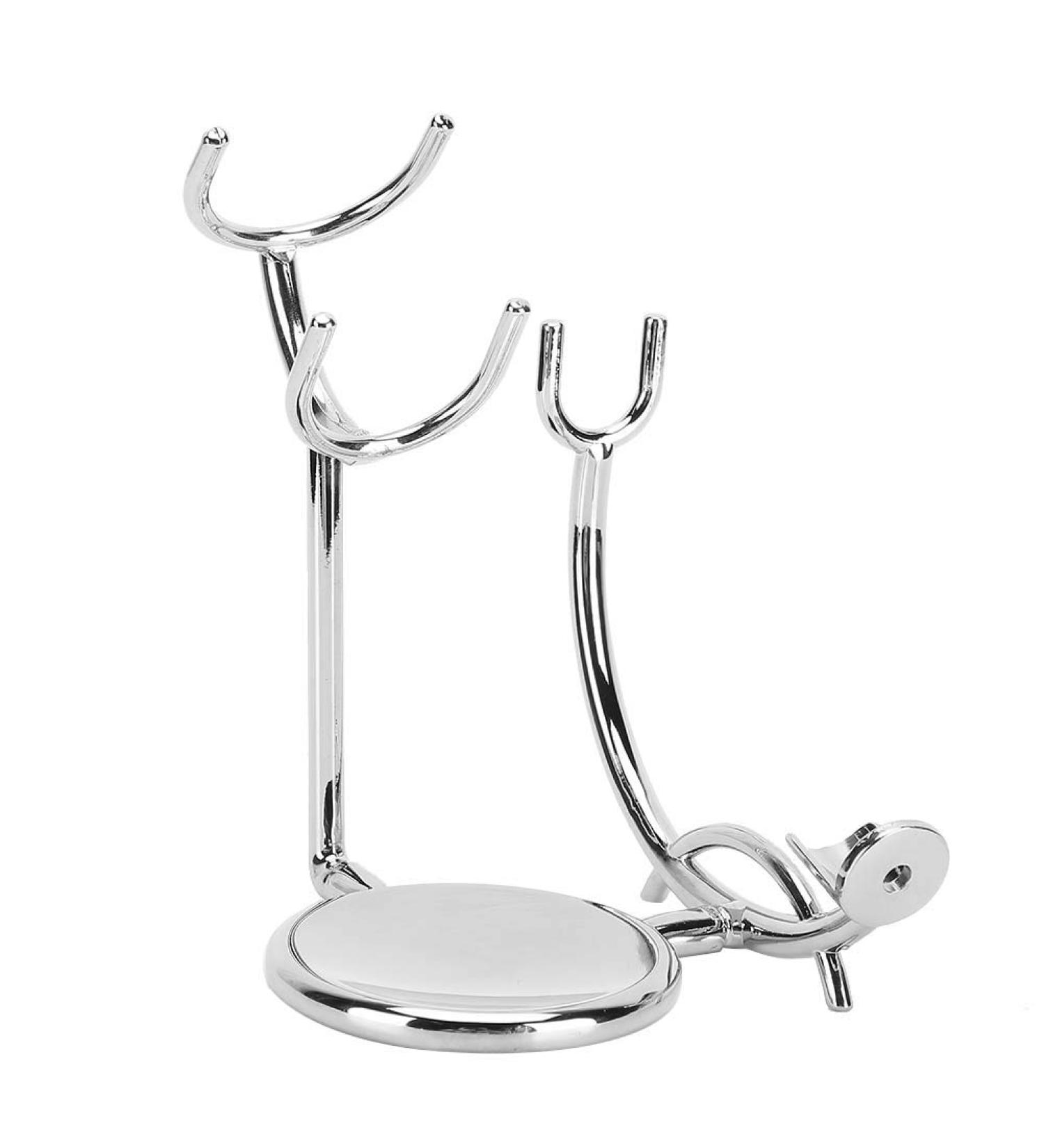 Yuyte Curved Shaving Stand - Premium Metal Holder for Manual Razors & Brushes | Classic Shaving Accessories - Buy Online on GoSupps.com
