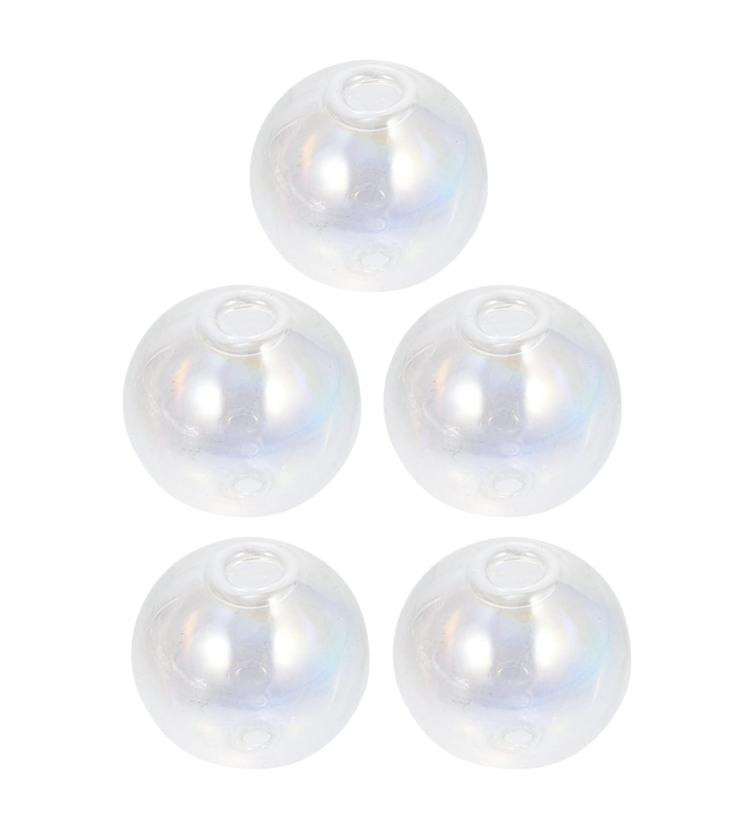 Shop Heallily Mini Glass Ball Bottles - 5 Pack | DIY Jewelry Pendant | 4 Sizes | Transparent 1.4x1.4cm for Earrings & Necklaces - Buy Online on GoSupps.com