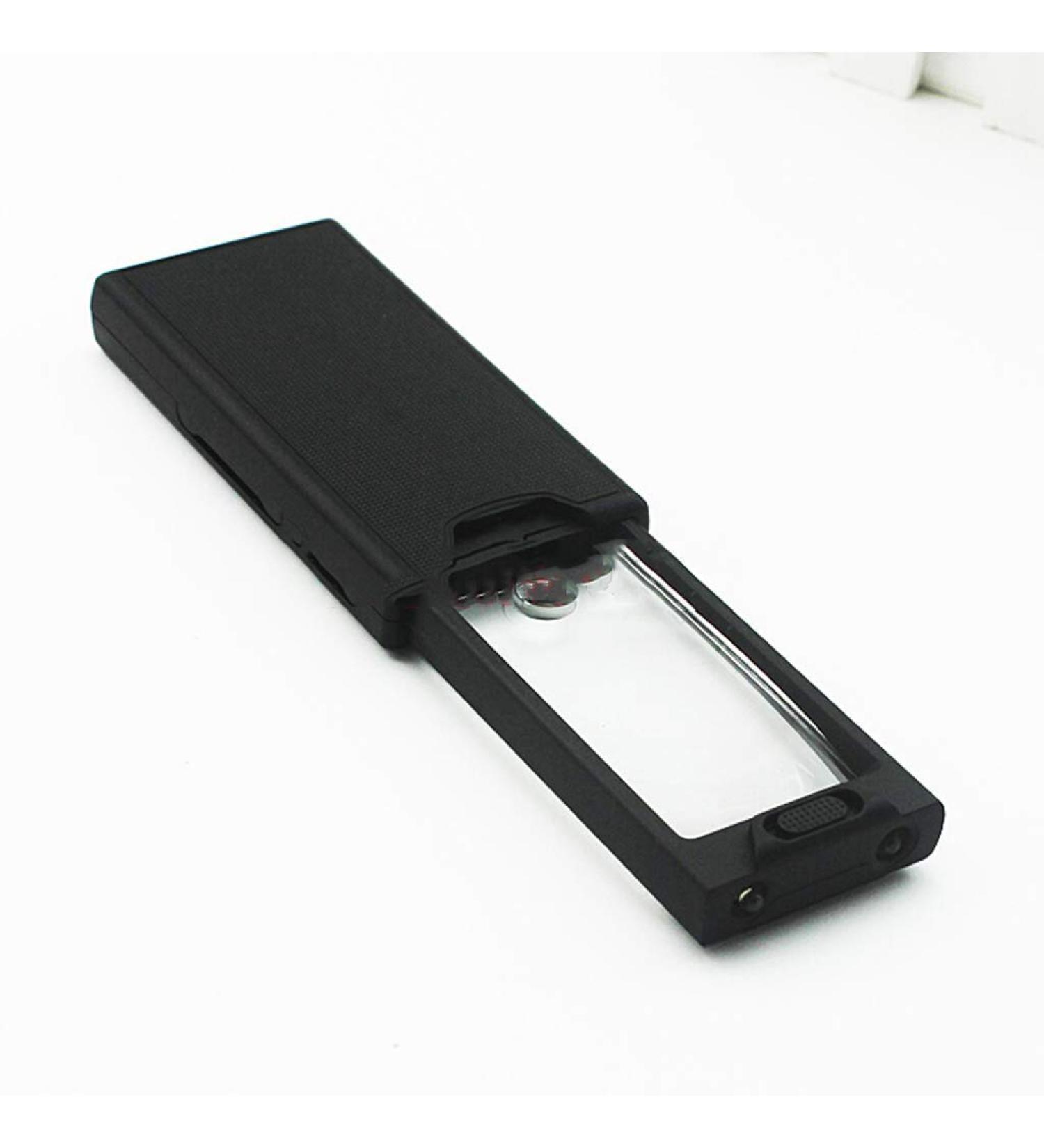 Pull Portable Glass 2.5 Times / 45 Times Handheld Reading Magnifier Mini High Power Mirror with LED Light Black 16.5x4CM Made in China - Buy Online on GoSupps.com