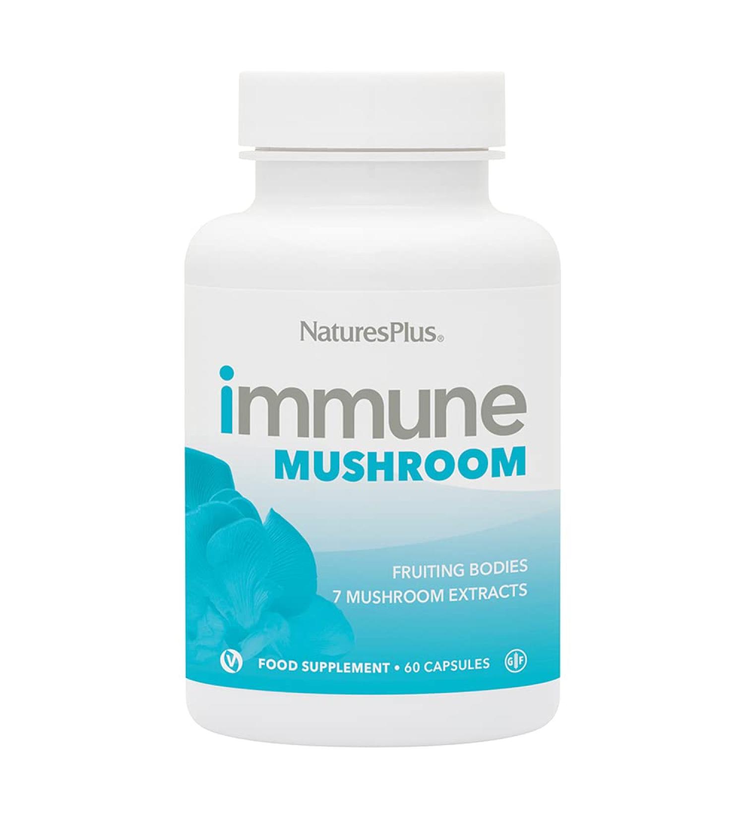 Nature's Plus Immune Mushroom Capsules - 60 Count for Boosting Immunity - Buy Online on GoSupps.com