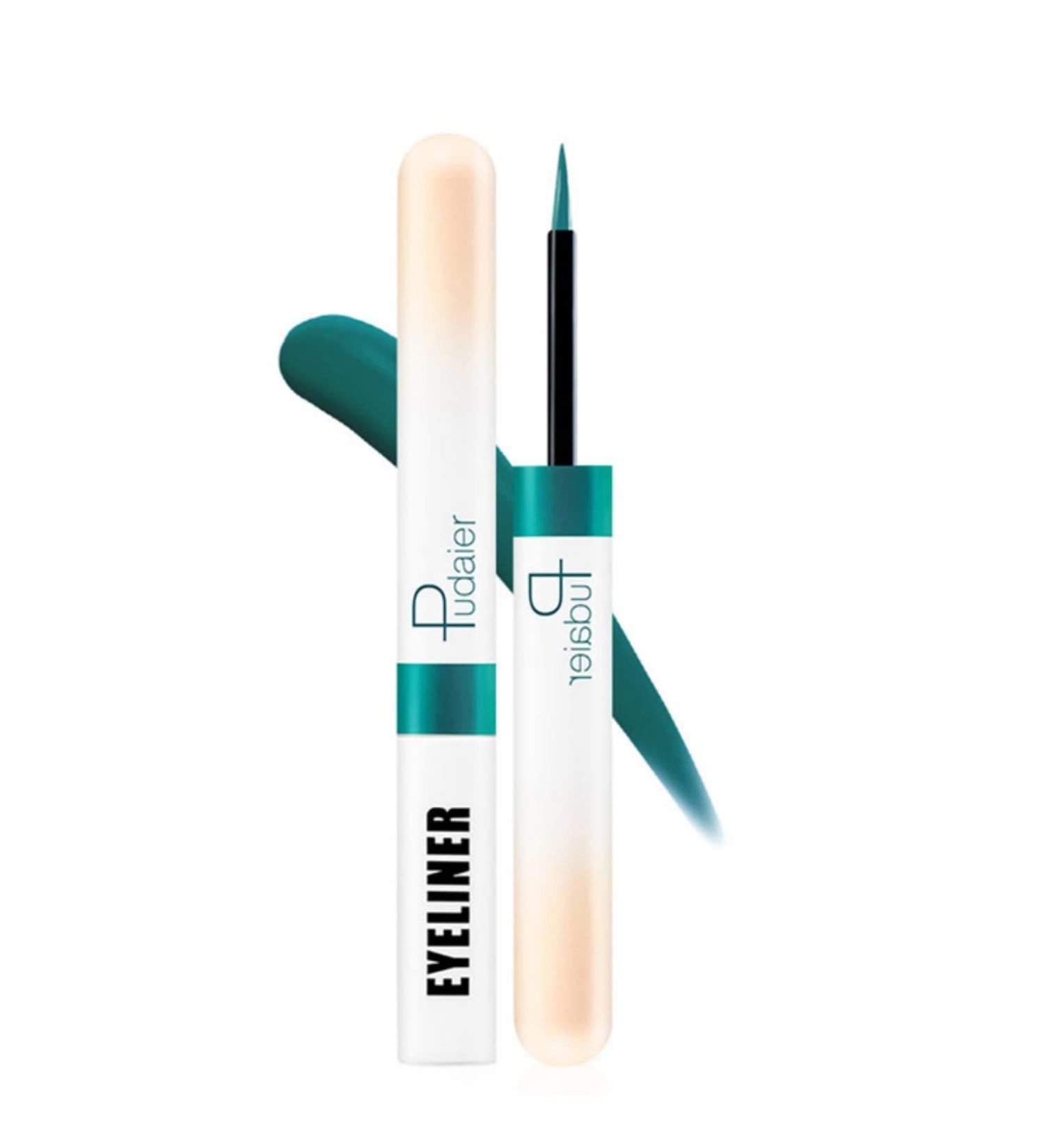 Espoce Dark Green Liquid Eyeliner 0.12 Oz - Quick-Drying, Long-Lasting & Ultra-Fine Colored Eyeliner for Eye Makeup - Buy Online on GoSupps.com