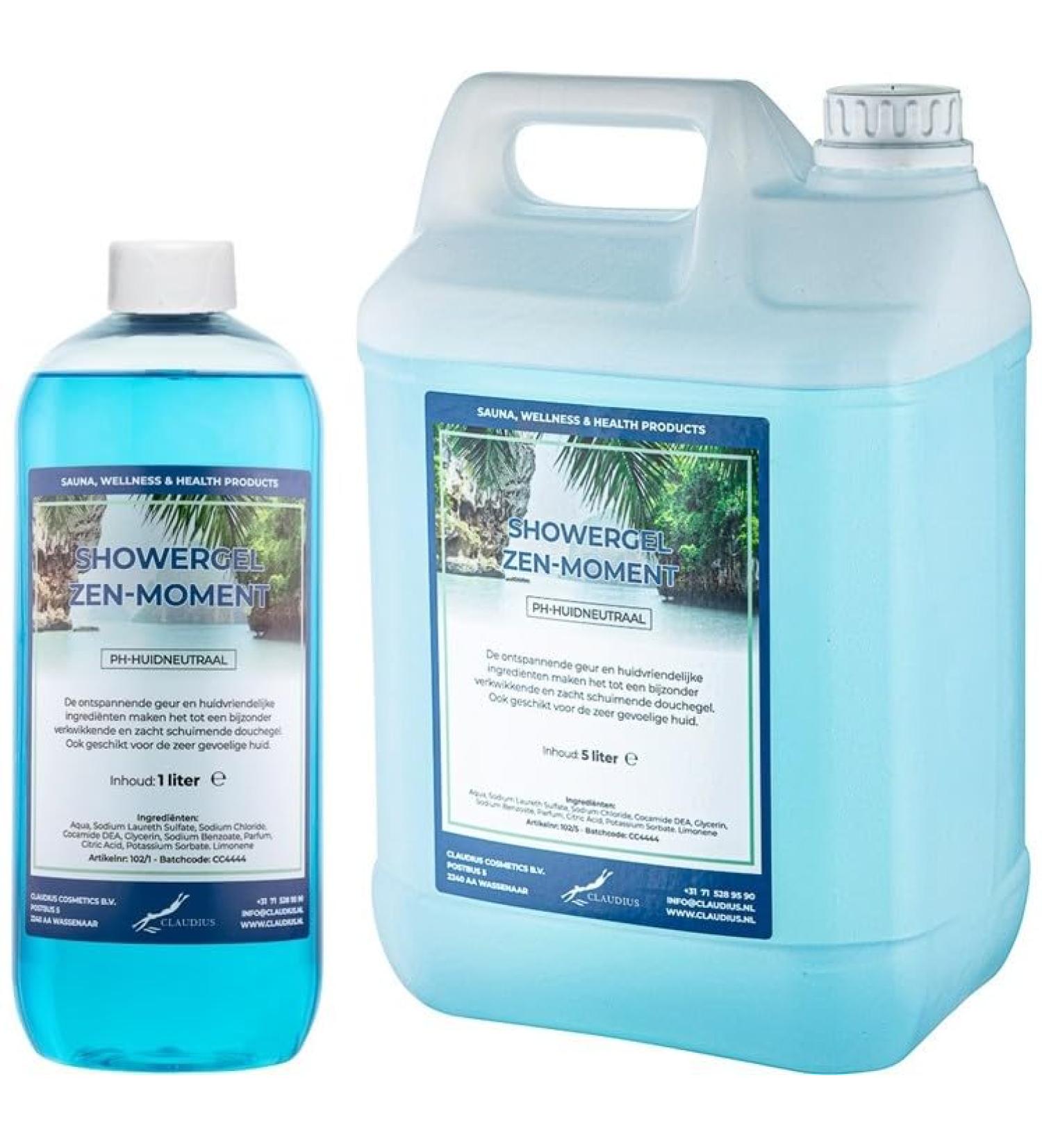 Claudius Showergel Zen Moment 5 liters + 1 liter transparent