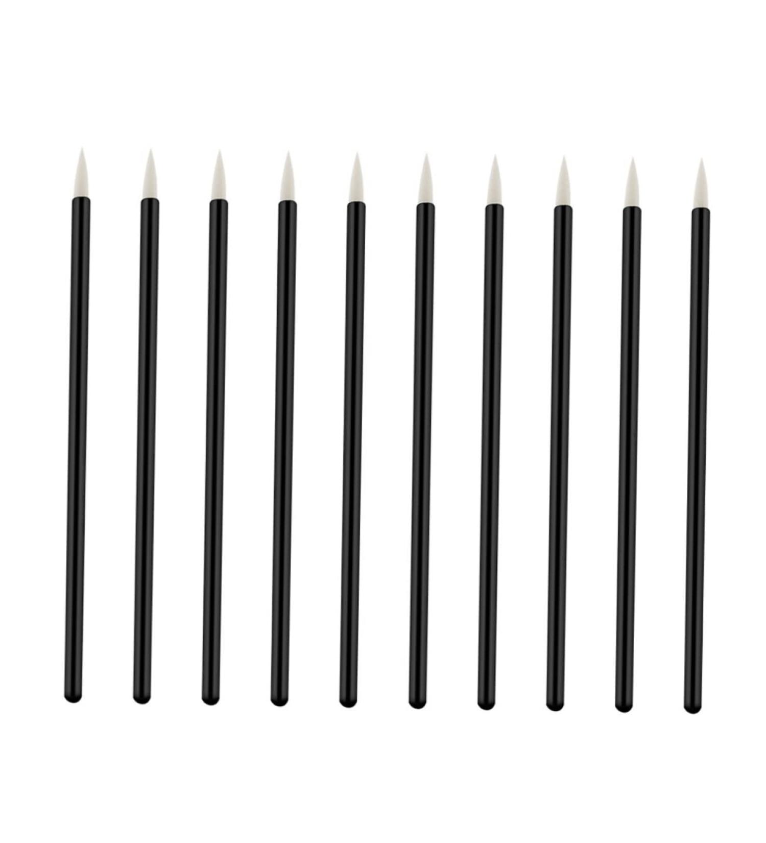 SOESFOUFU Eye Makeup 100pcs Tools Makeup Liquid Makeup Disposable Eyeliner Lip Brush The Face Makeup Set 10X0.5X0.5cm White - Buy Online on GoSupps.com