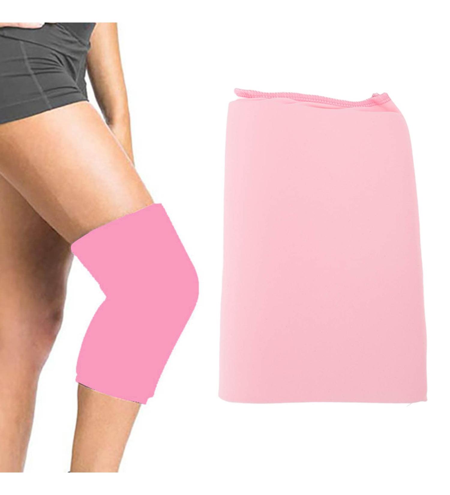 Gel Cold Compression Sleeve for Knee & Elbow Pain Relief Pink L | International Shipping Available - Buy Online on GoSupps.com