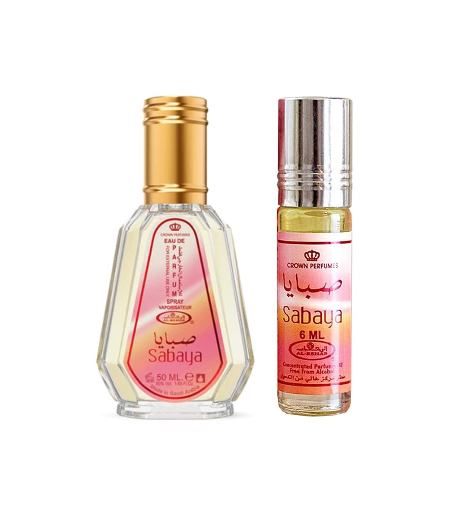 Al Rehab Sabaya 2-Piece Set for Unisex (1.7 Oz Eau De Parfum Spray + 0.20 Oz Concentrated Perfume Rollerball)