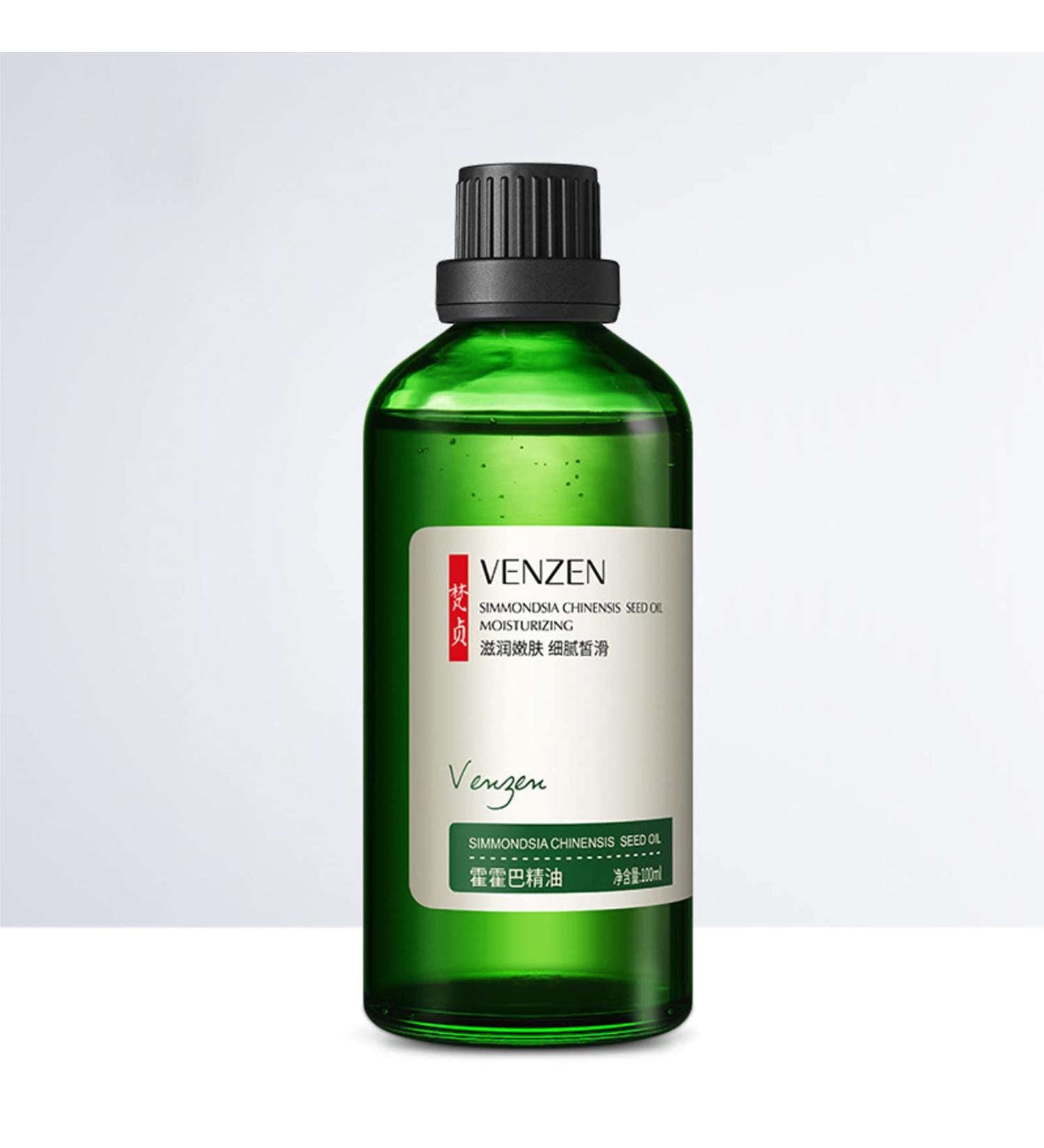VENZEN Jojoba Oil 100ml - Moisturizing & Nourishing Simmondsia Chinensis for Soothing Skin | International Shipping Available - Buy Online on GoSupps.com