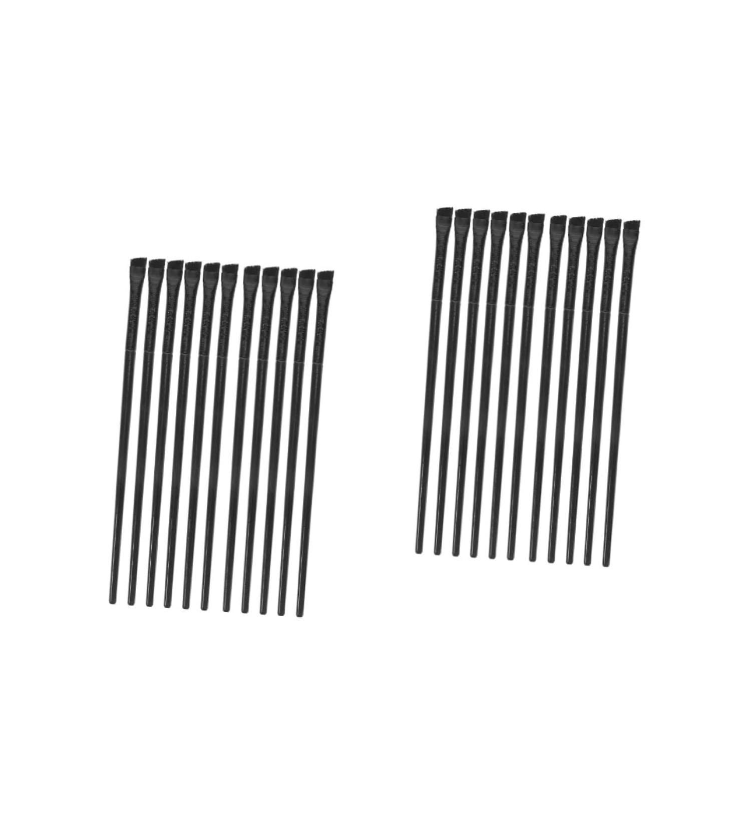 Healeved 24 Pcs Eyeliner Brush Eye Shadow Brush Eye Pencil Eyeliner Makeup Eyeshadow Brushes Black - Buy Online on GoSupps.com