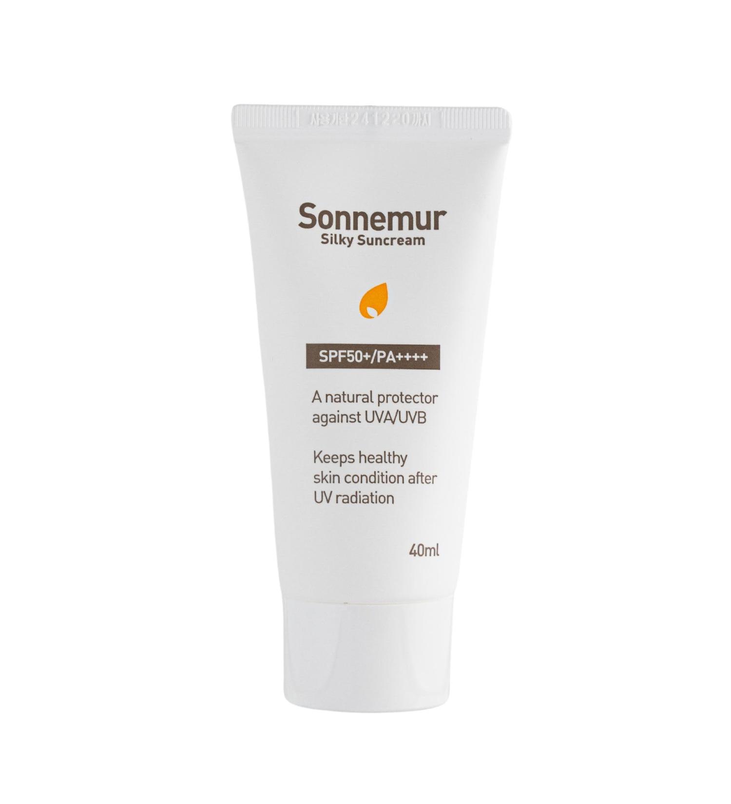  Sonnemur Silky Suncream Face protection - SPF50+/PA++++ UV protection and UV-induced damaged skin restoration - Brightening moisturizing - No white line - For all types - Buy Online on GoSupps.com