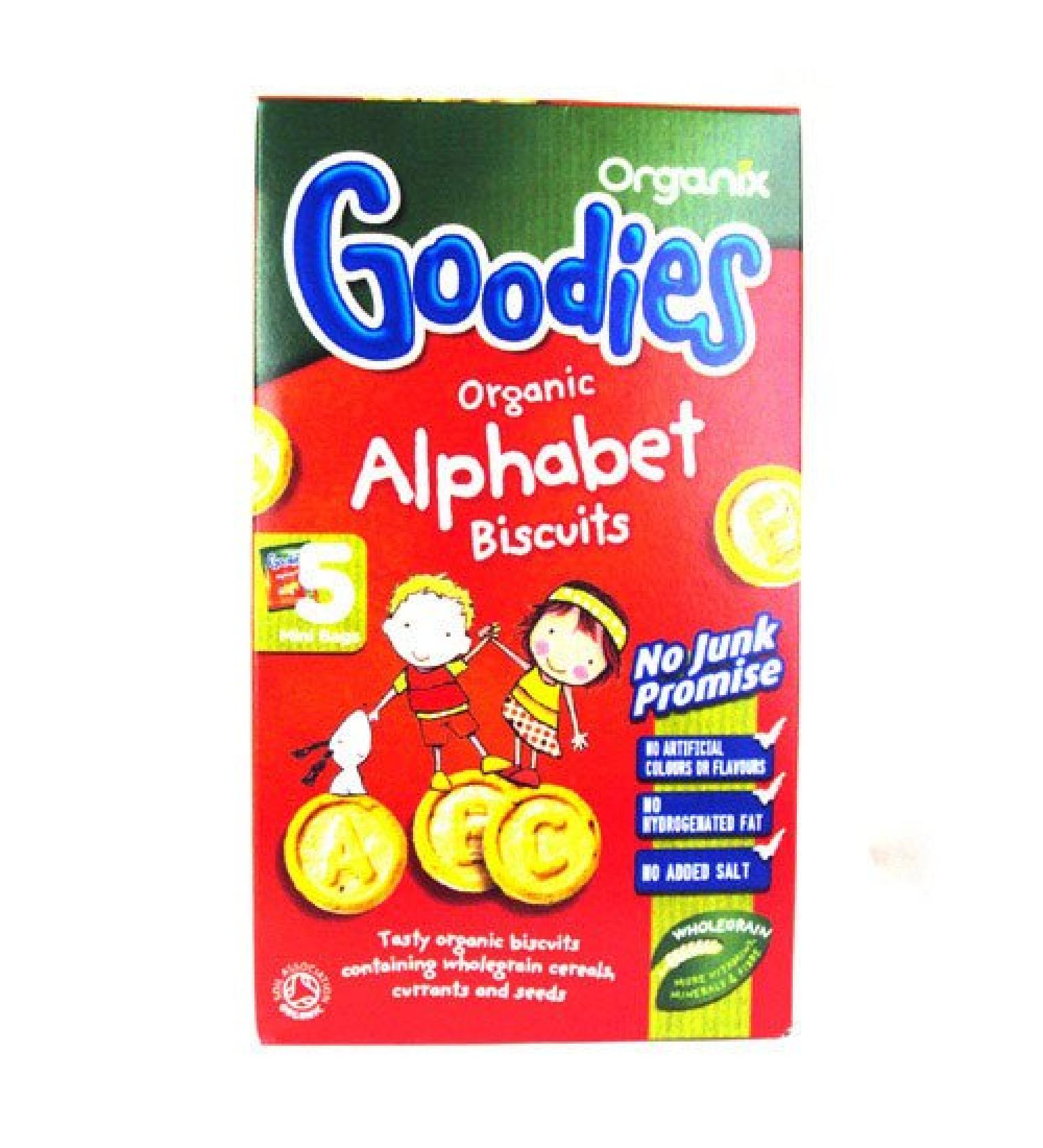 Organix Goodies Organic Alphabet Biscuits 5 x 25g