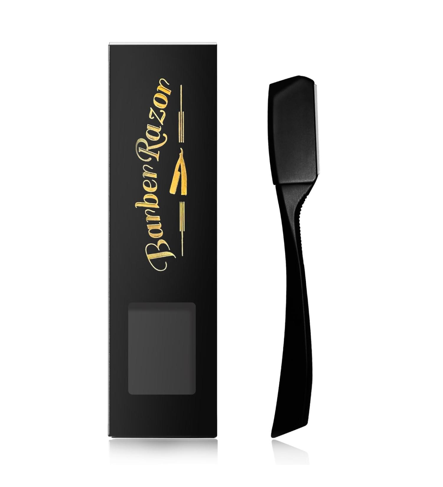 Professional Stainless Steel Straight Razor for Men | Barber Shop Close Shaving Tool (Black - Buy Online on GoSupps.com