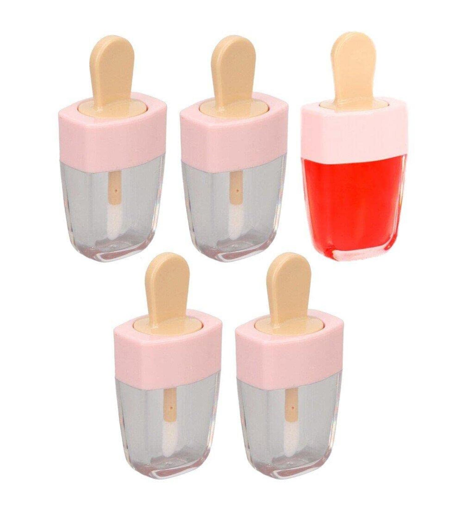 vepoty Lip Gloss Tubes 5pcs Ice Shape Lip Balm Containers Refillable Diy Cosmetic Lipstick Samples Dispenser Bottle - Buy Online on GoSupps.com