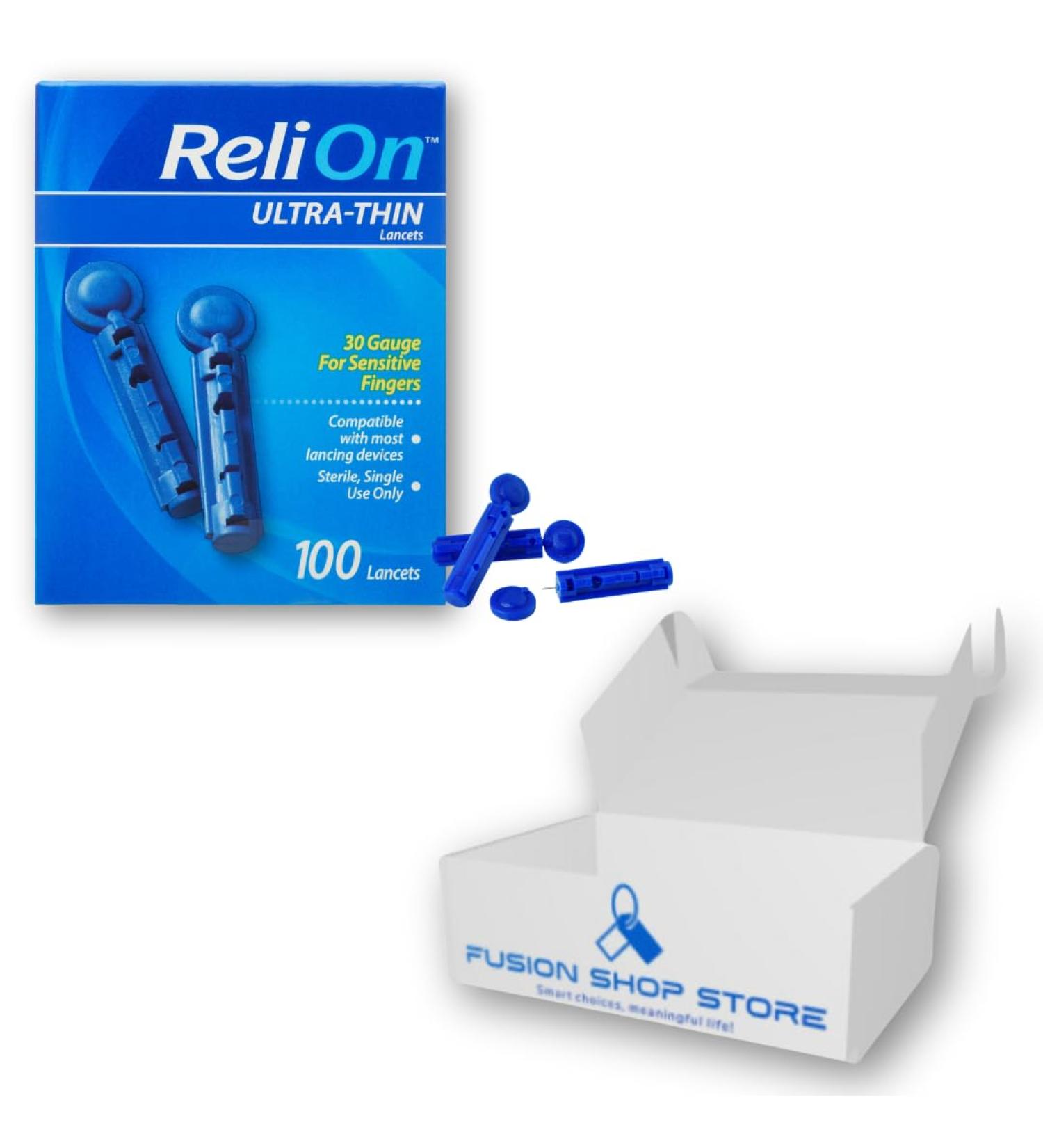 ReliOn Lancets Ultra-Thin 30 Gauge 100 ct - Fusion Shop Store - Buy Online on GoSupps.com