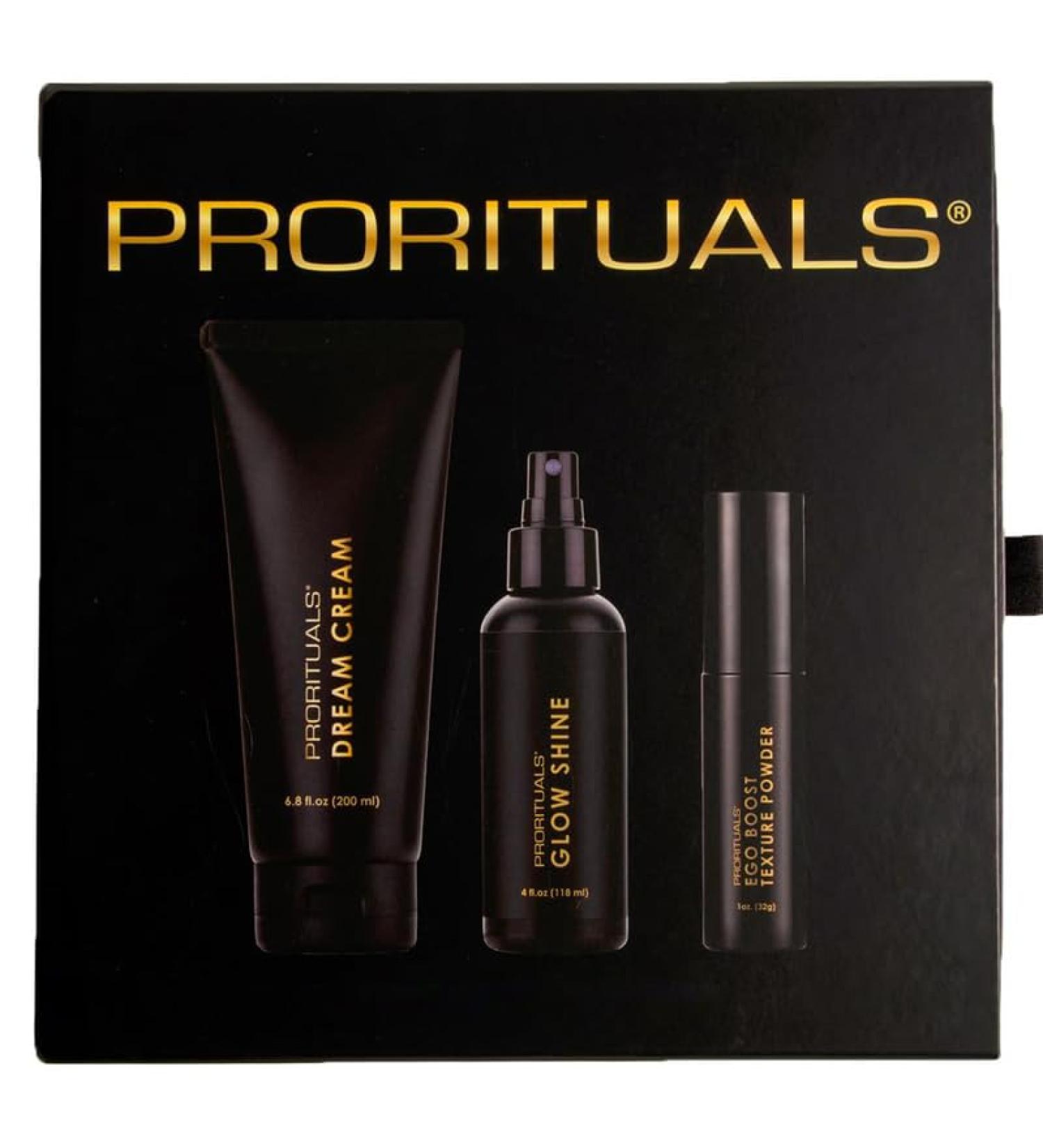 Prorituals Dream Glow Trio Hair Care Kit - Leave In Conditioner Texture Powder & Shine Spray Gift Set for All Hair Types - Buy Online on GoSupps.com