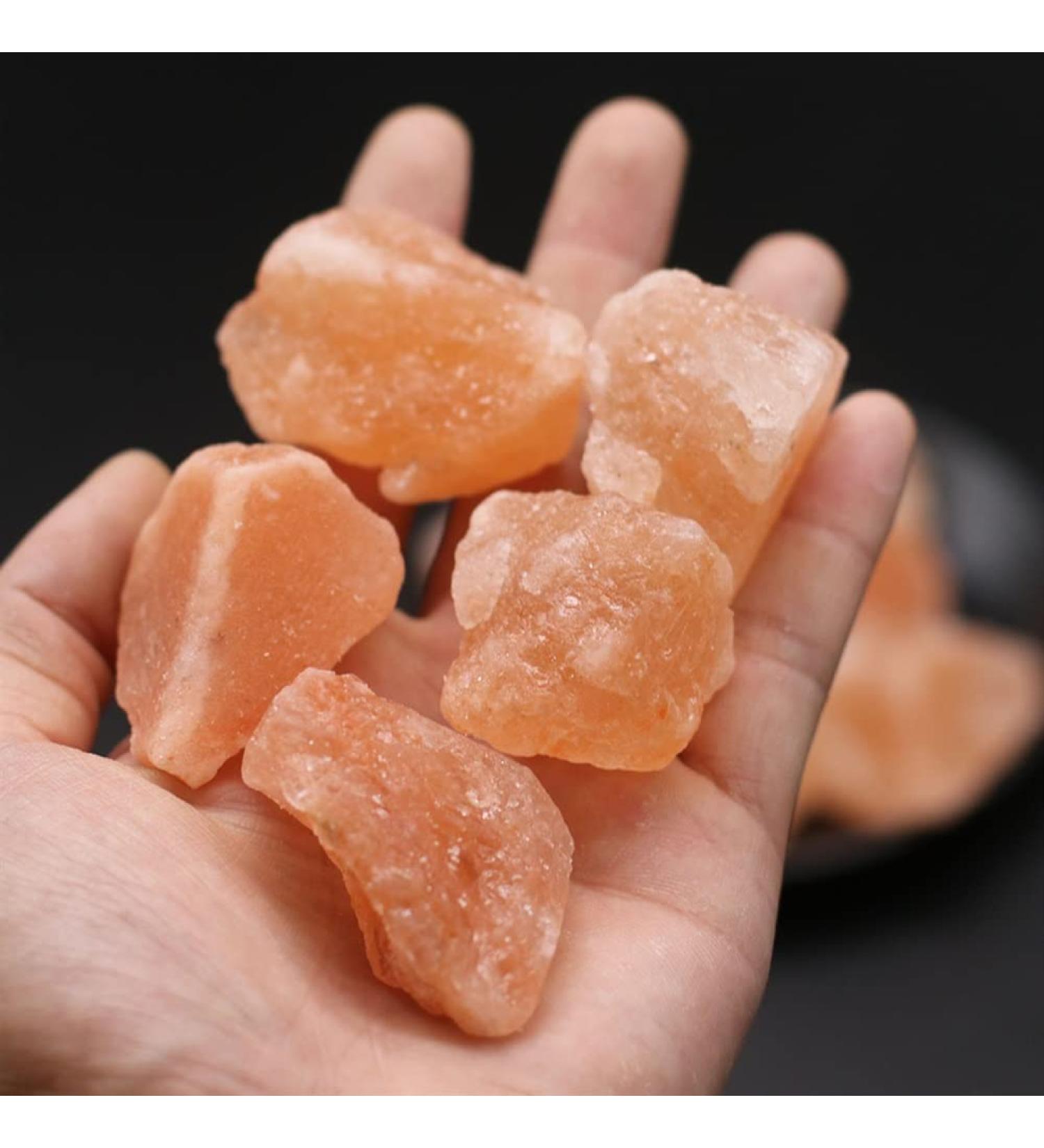 Bulk Natural Orange Salt Stone Rough Rock - 100g Healing Crystal for Reiki Essential Oil Diffuser & DIY Decoration - Buy Online on GoSupps.com