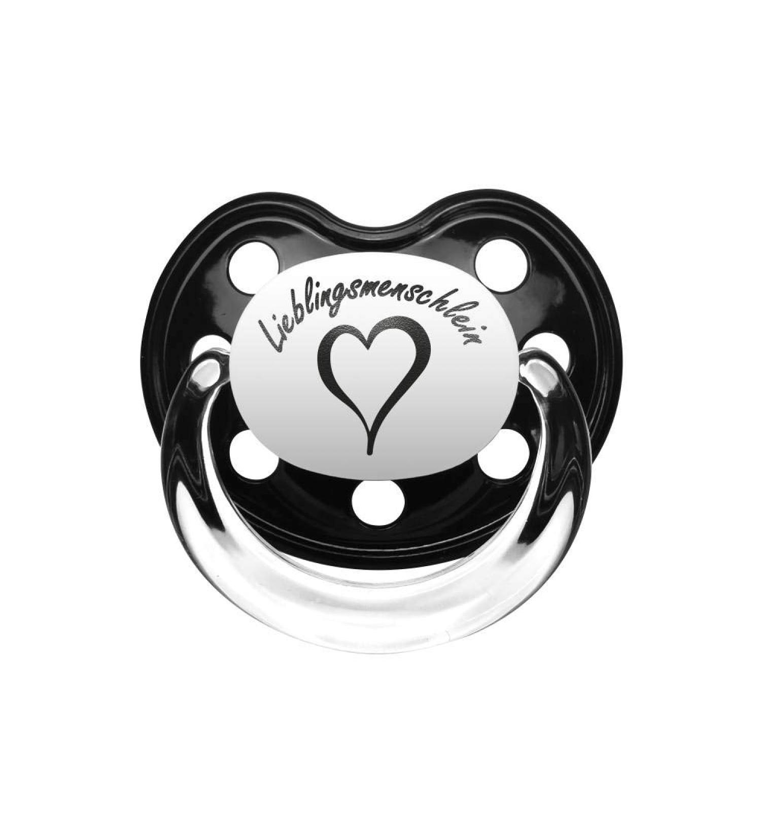 Lieblingsmenschlein - Pacifier black size 2 (6-18 months) 100% Fun by Metal Kids
