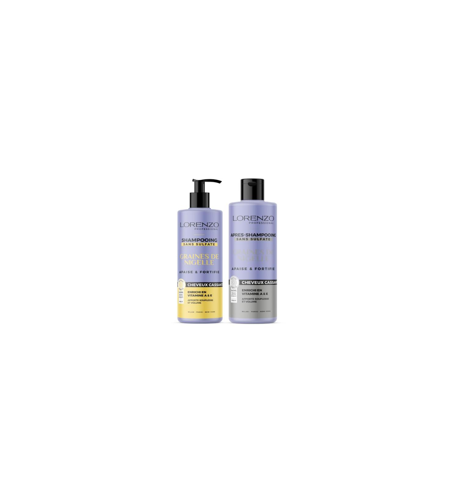  LORENZO PROFESSIONAL Lorenzo - Care Pack - Shampoo and Conditioner with Black Seed - 2 x 500 ml - Buy Online on GoSupps.com