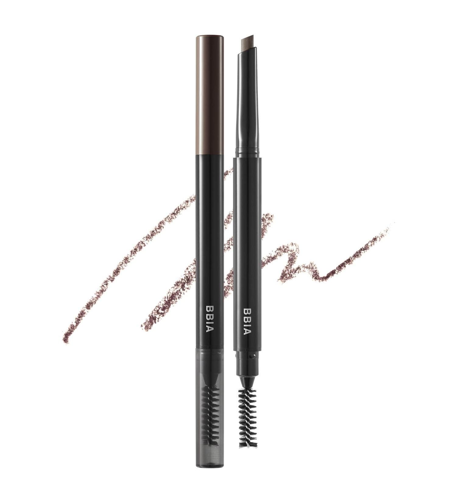 BBIA Last Auto Eyebrow Pencil - Waterproof Longlasting Vegan Brow Definer with Dual-Sided Brush - 5 Colors (02 Dark Brown R) for Perfect Shaping & Defining - International Shipping Available - Buy Online on GoSupps.com
