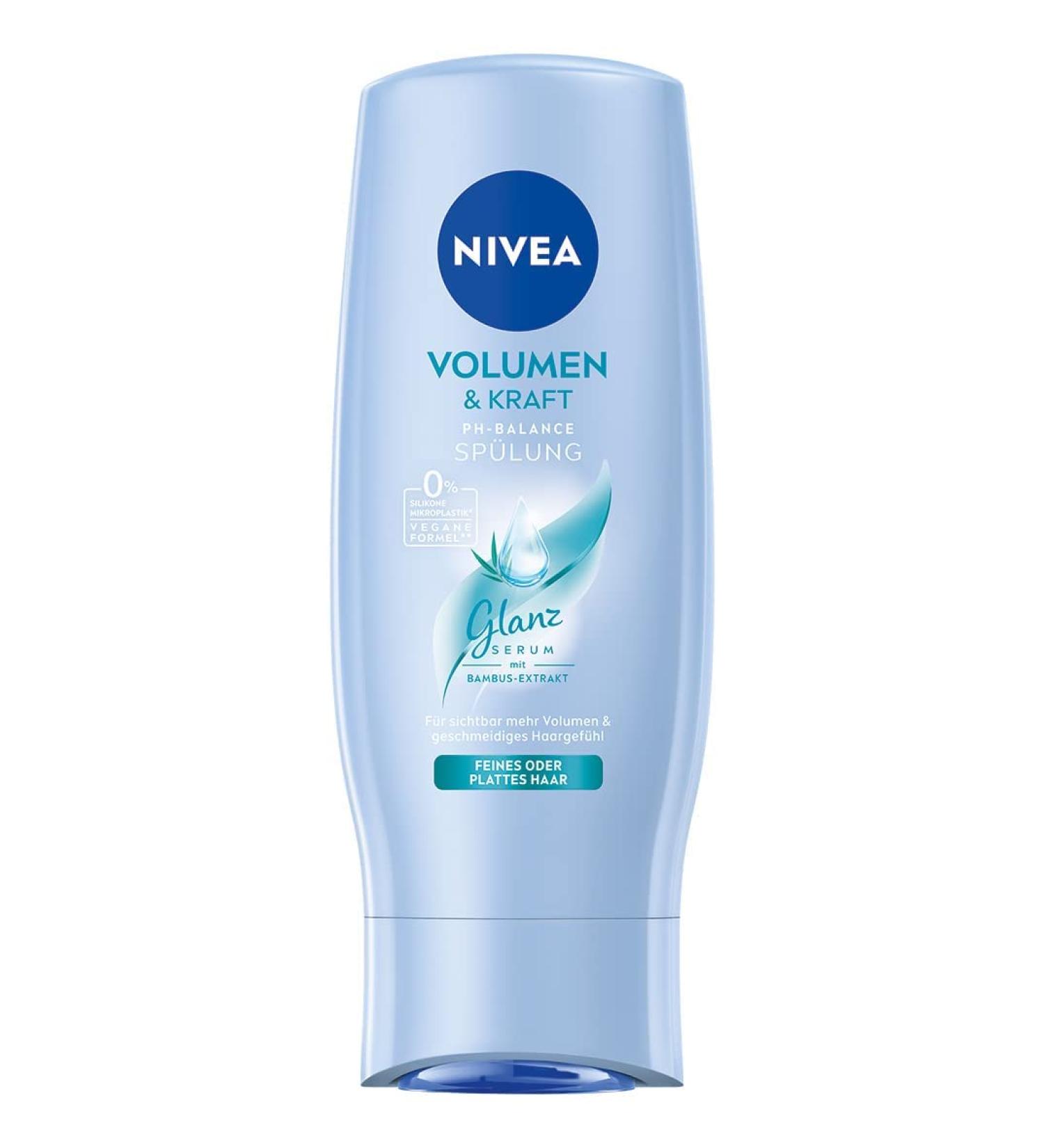 Nivea Volume & Strength Conditioner 200ml | pH Balance Bamboo Extract for Visible Volume & Shine | International Shipping Available - Buy Online on GoSupps.com